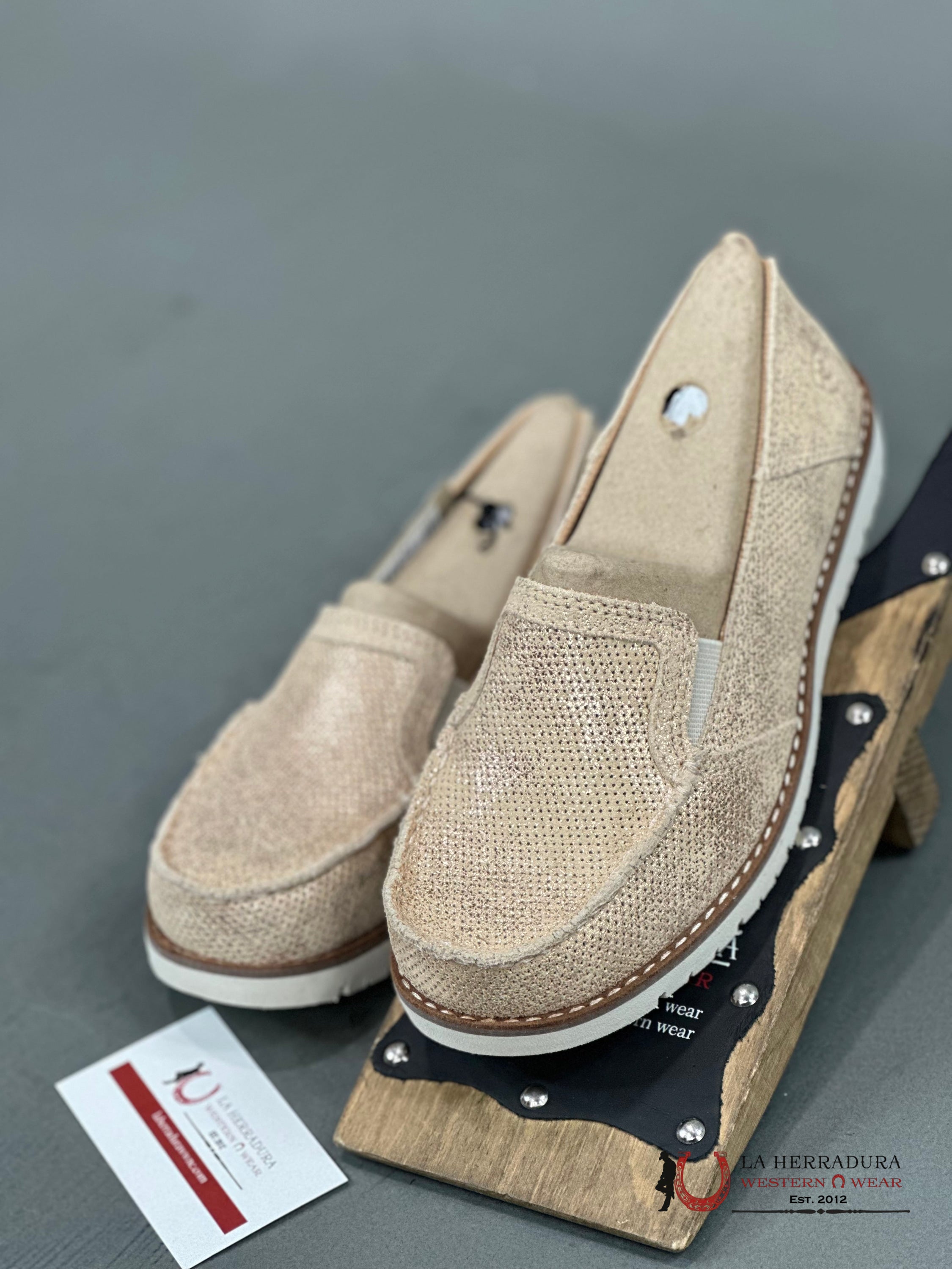 Ariat Womens Slip On Crusier Rose Gold Metallic Zapatos Mujeres