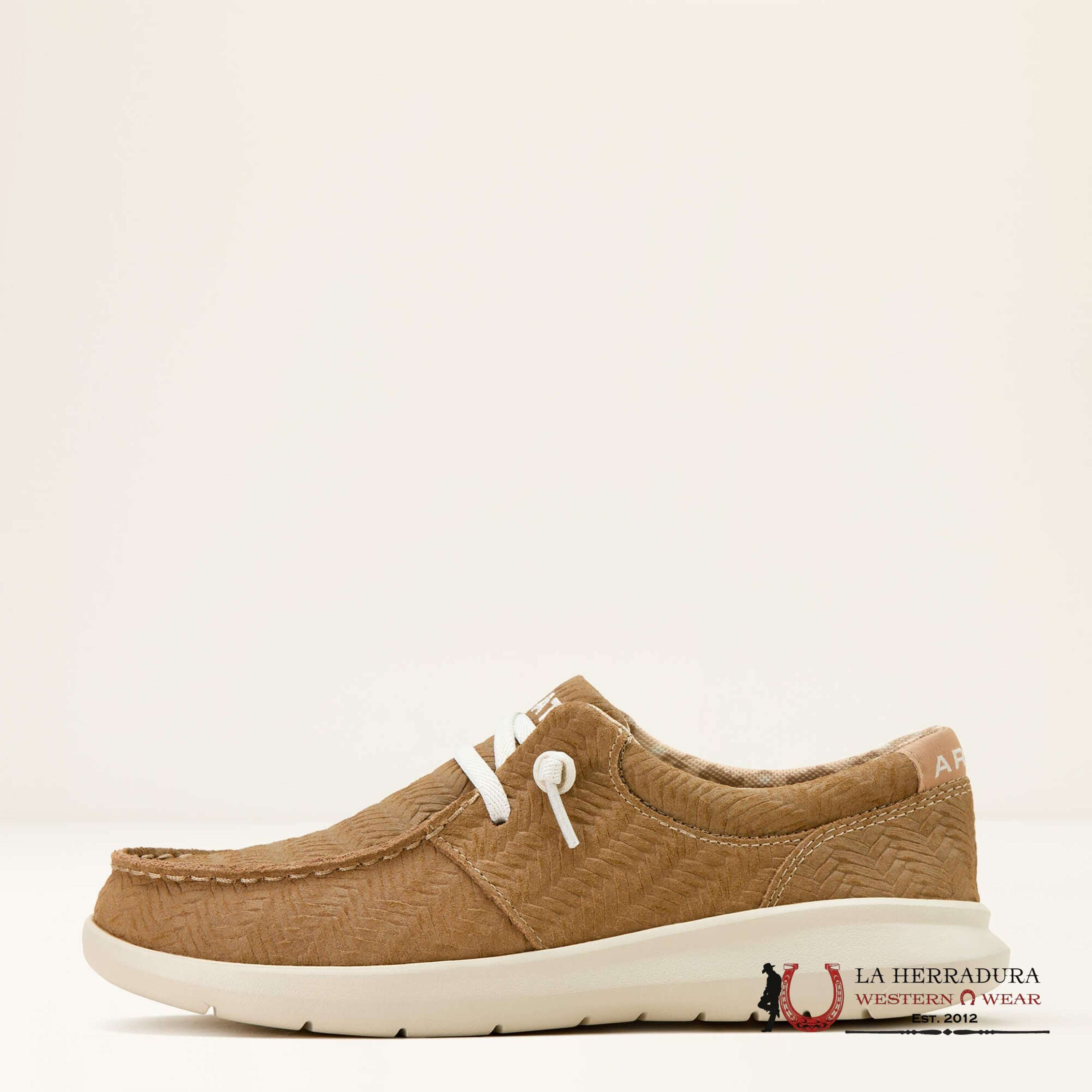 ARIAT WOMENS SLIP ON HILO TAN WOVEN EMBOSS - 1344 ZAPATOS MUJERES