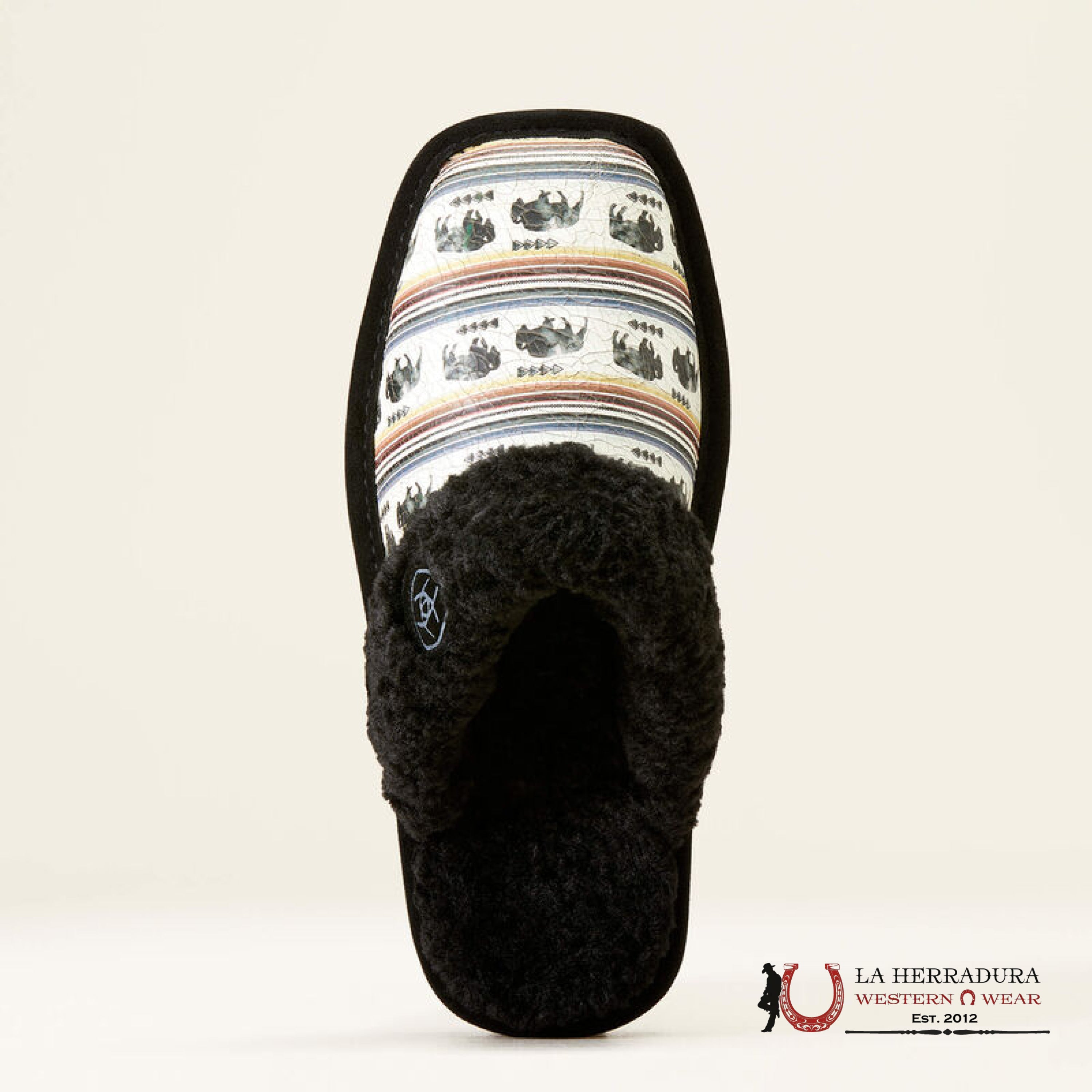 Ariat Womens Square Toe Slip-0N Jackie Exotic Black Zapatos Mujeres