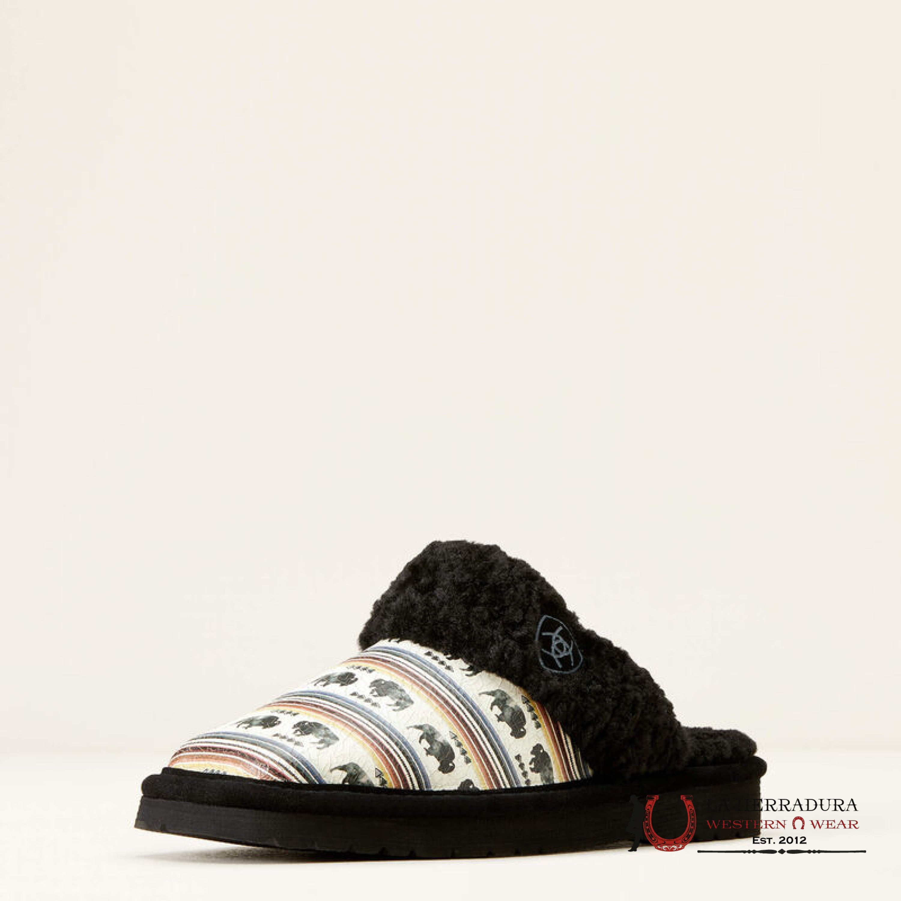 Ariat Womens Square Toe Slip-0N Jackie Exotic Black Zapatos Mujeres