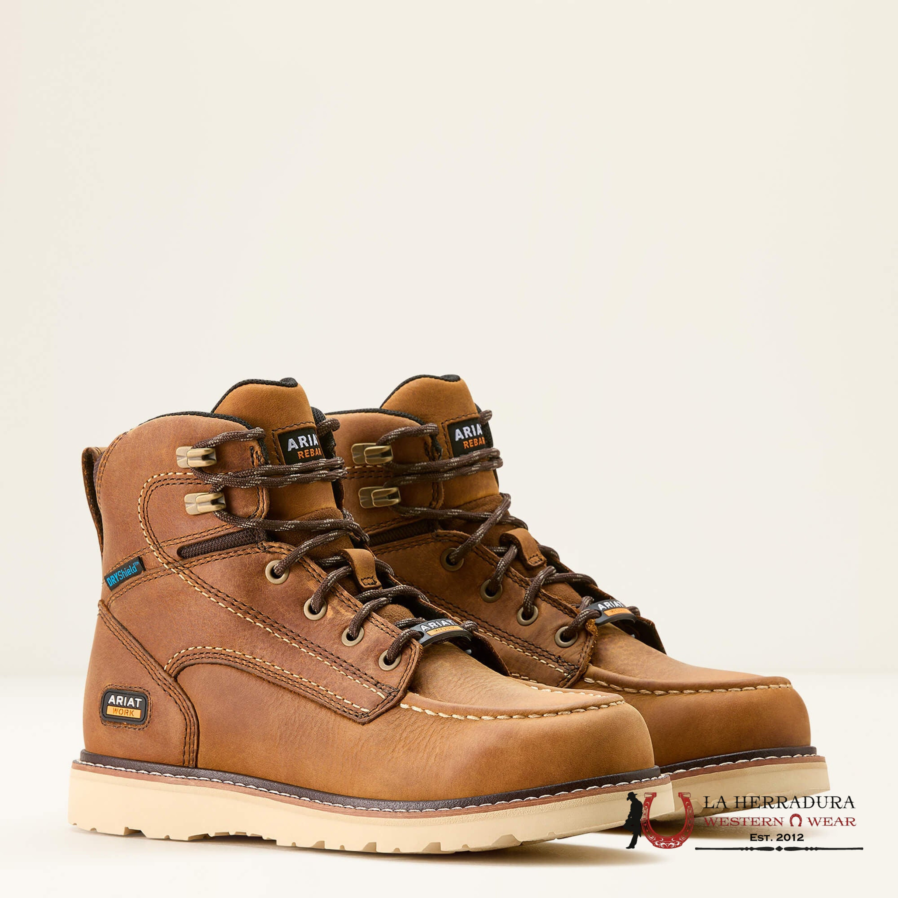 Ariat Women’s Working Boots REBAR LIFT 6 H20 COMP TOE DISTRESSED BROWN ROUND TOE 10046876 BOTAS MUJERES