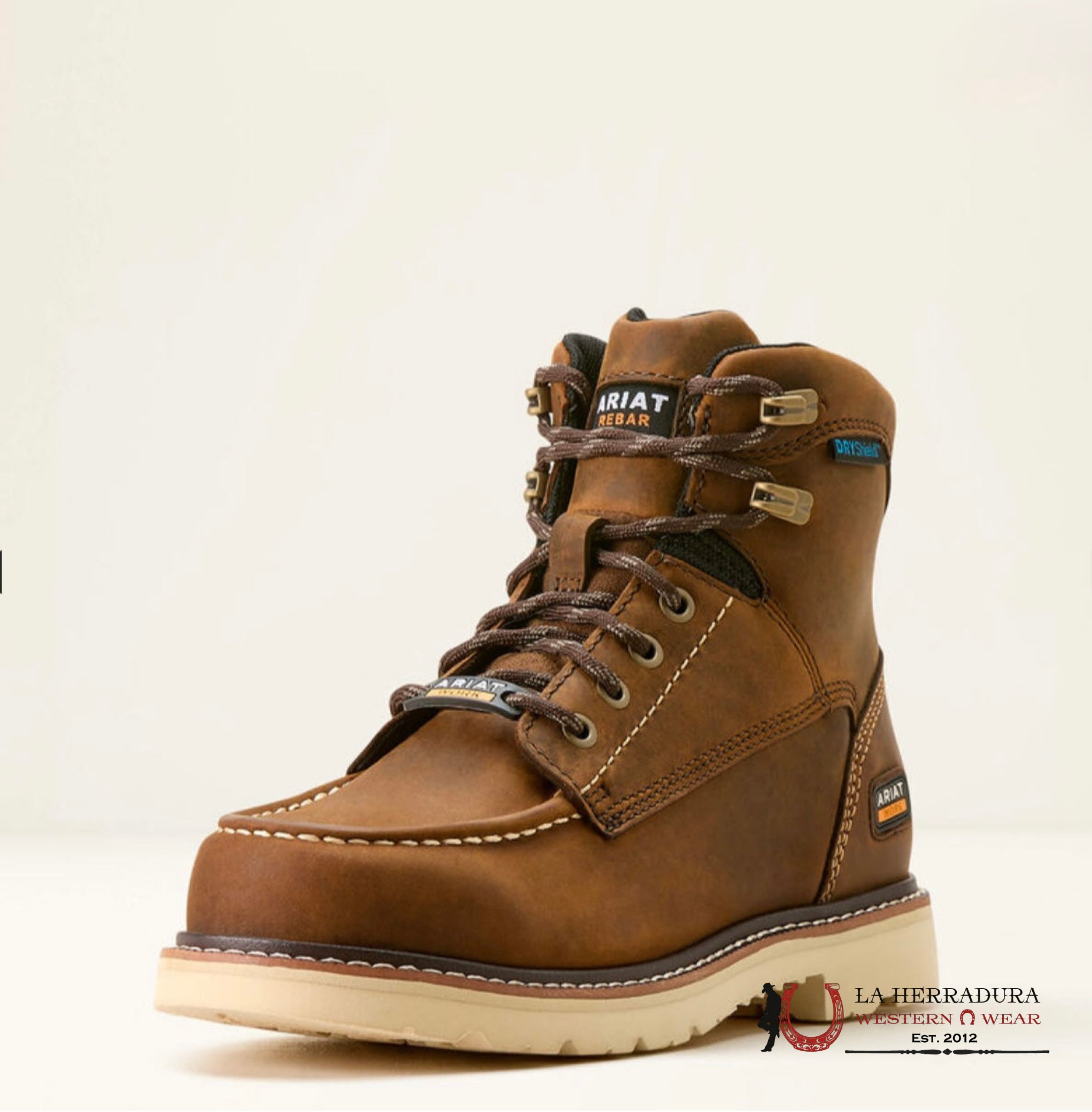 Ariat Women’s Working Boots Rebar Lift H2O Distressed Brown Round Toe - 3822 Botas Mujeres