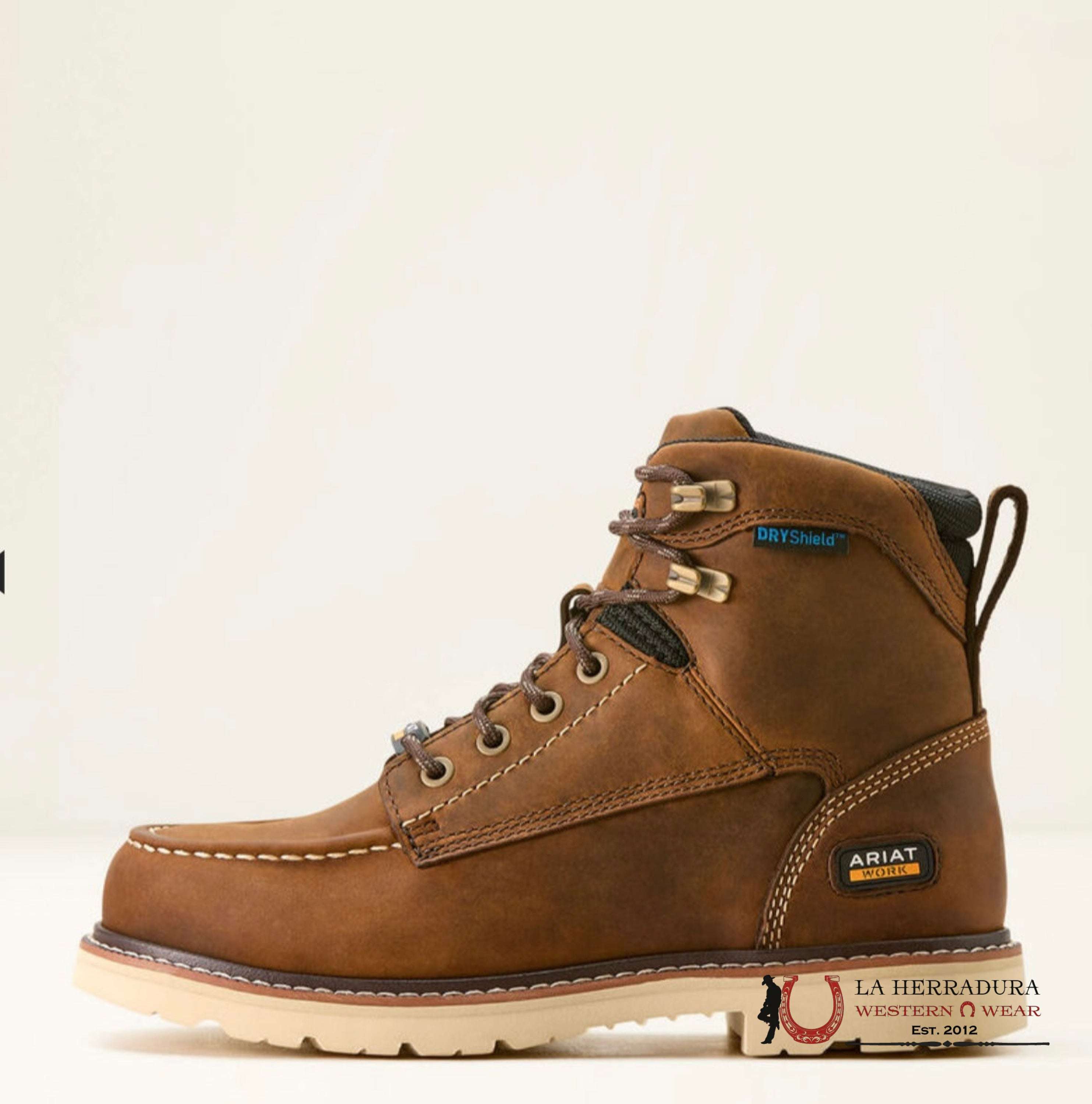 Ariat Women’s Working Boots Rebar Lift H2O Distressed Brown Round Toe - 3822 Botas Mujeres