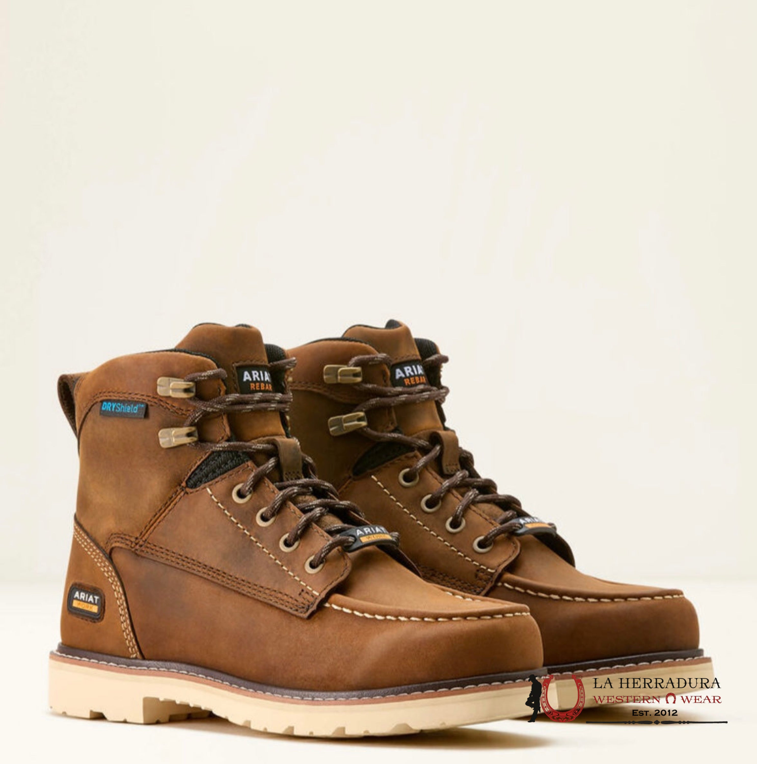 Ariat Women’s Working Boots Rebar Lift H2O Distressed Brown Round Toe - 3822 Botas Mujeres