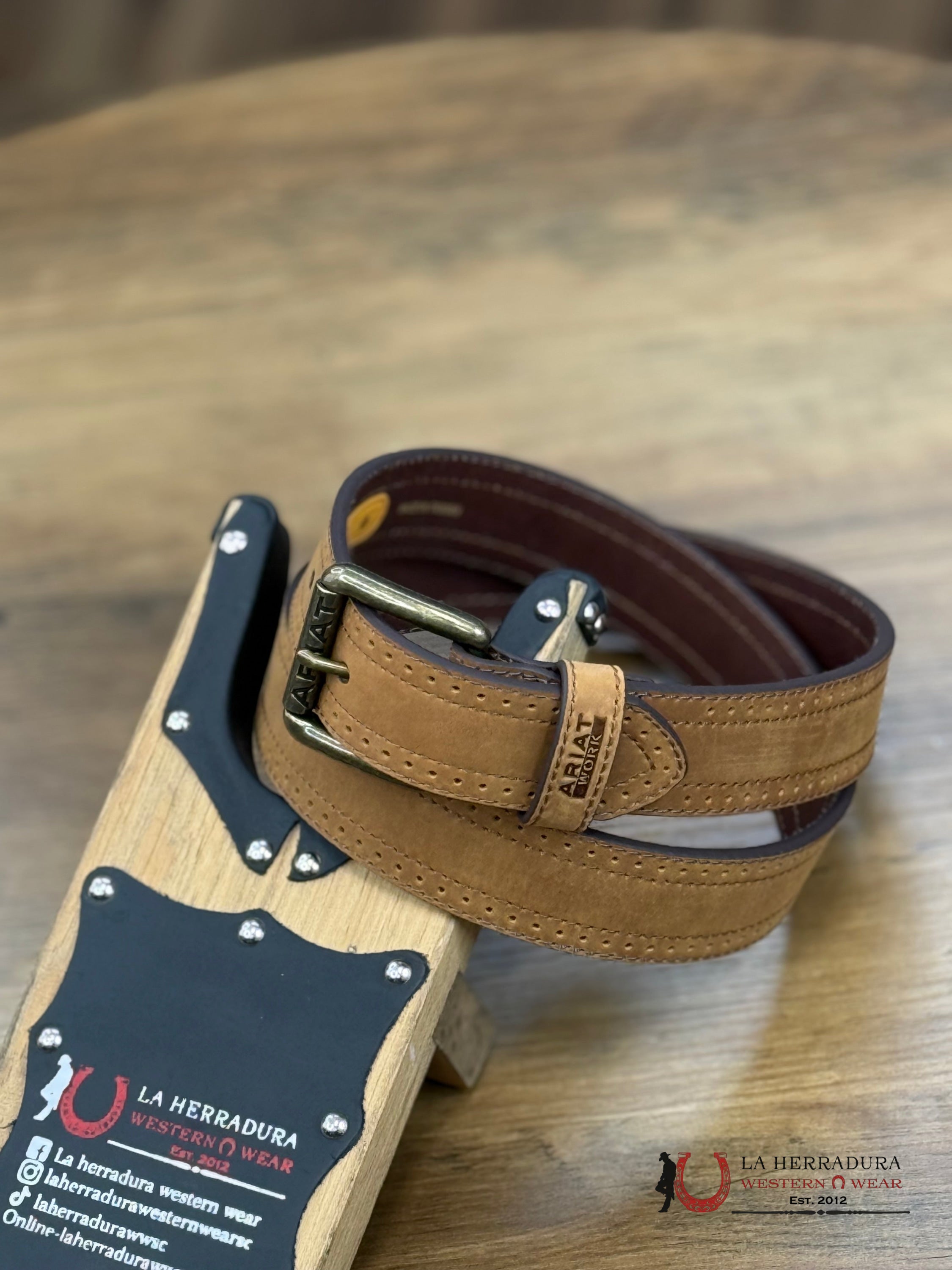 ARIAT WORK LIGTH BROWN BELT - 0344 CINTURONES HOMBRES