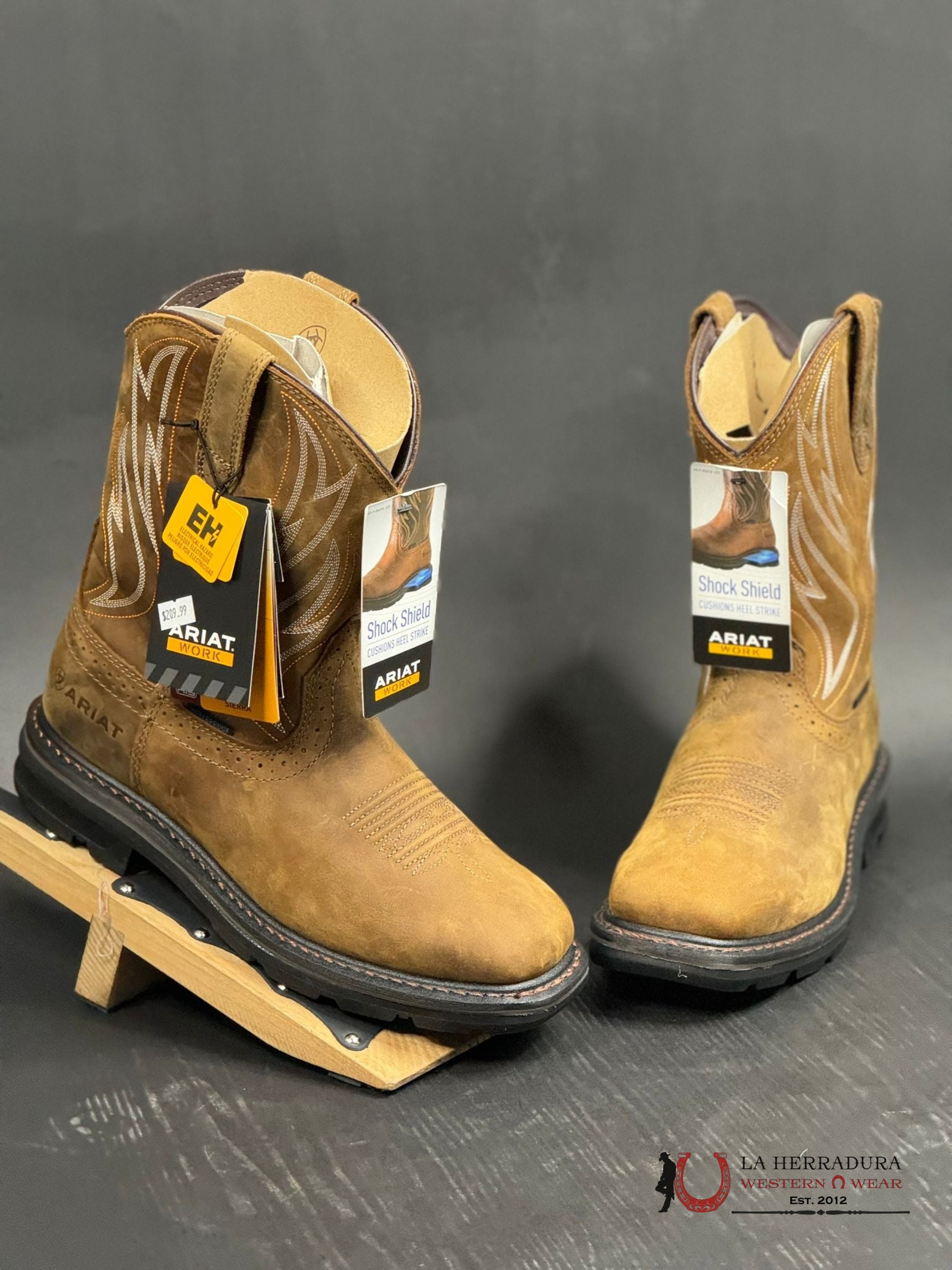 Ariat Work Sierra Shock Shield H2O Distressed Brown Square Toe Boot