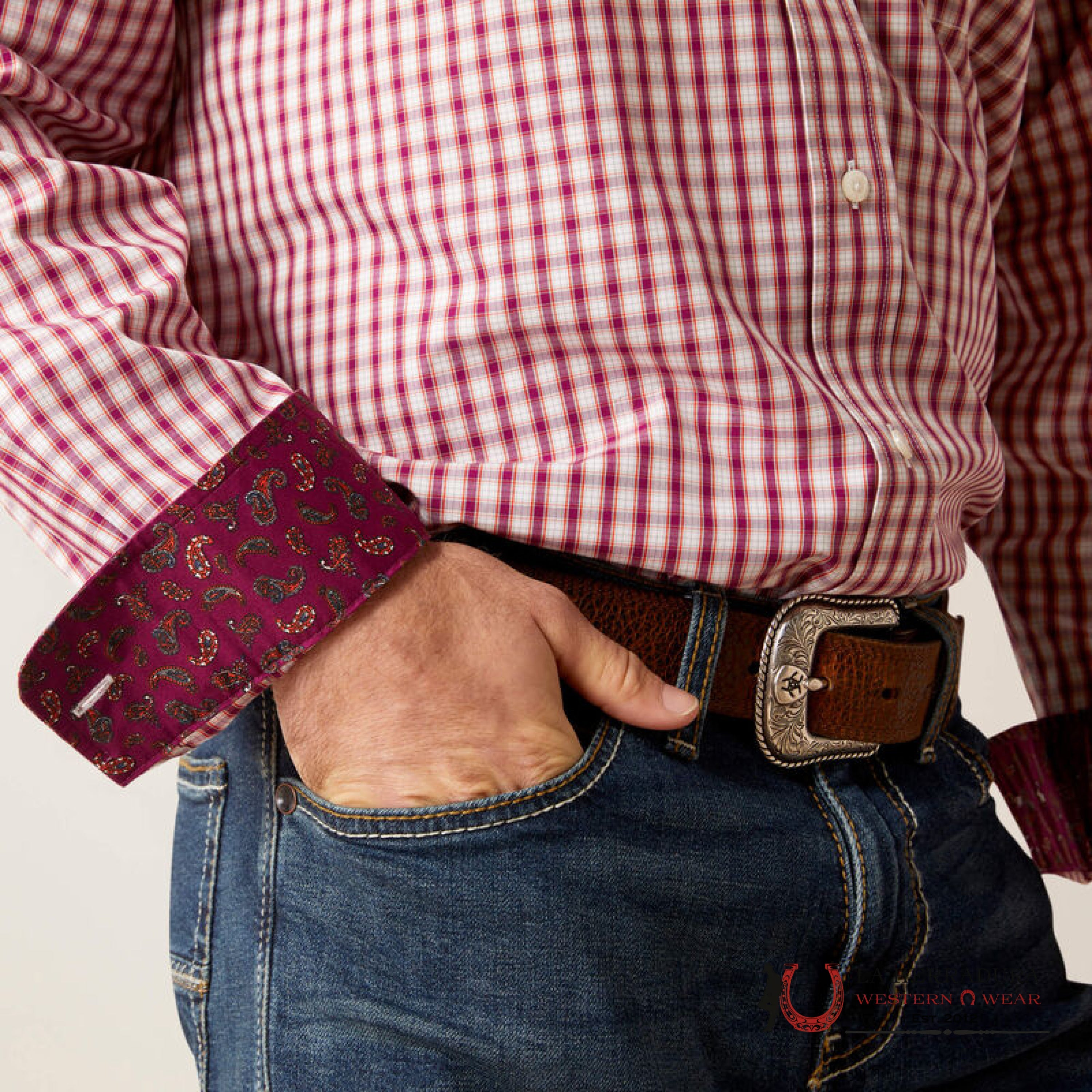 Ariat Wrinkle Free Classic Long Sleeve Shirt Valen White - 6592 Ropa Hombres