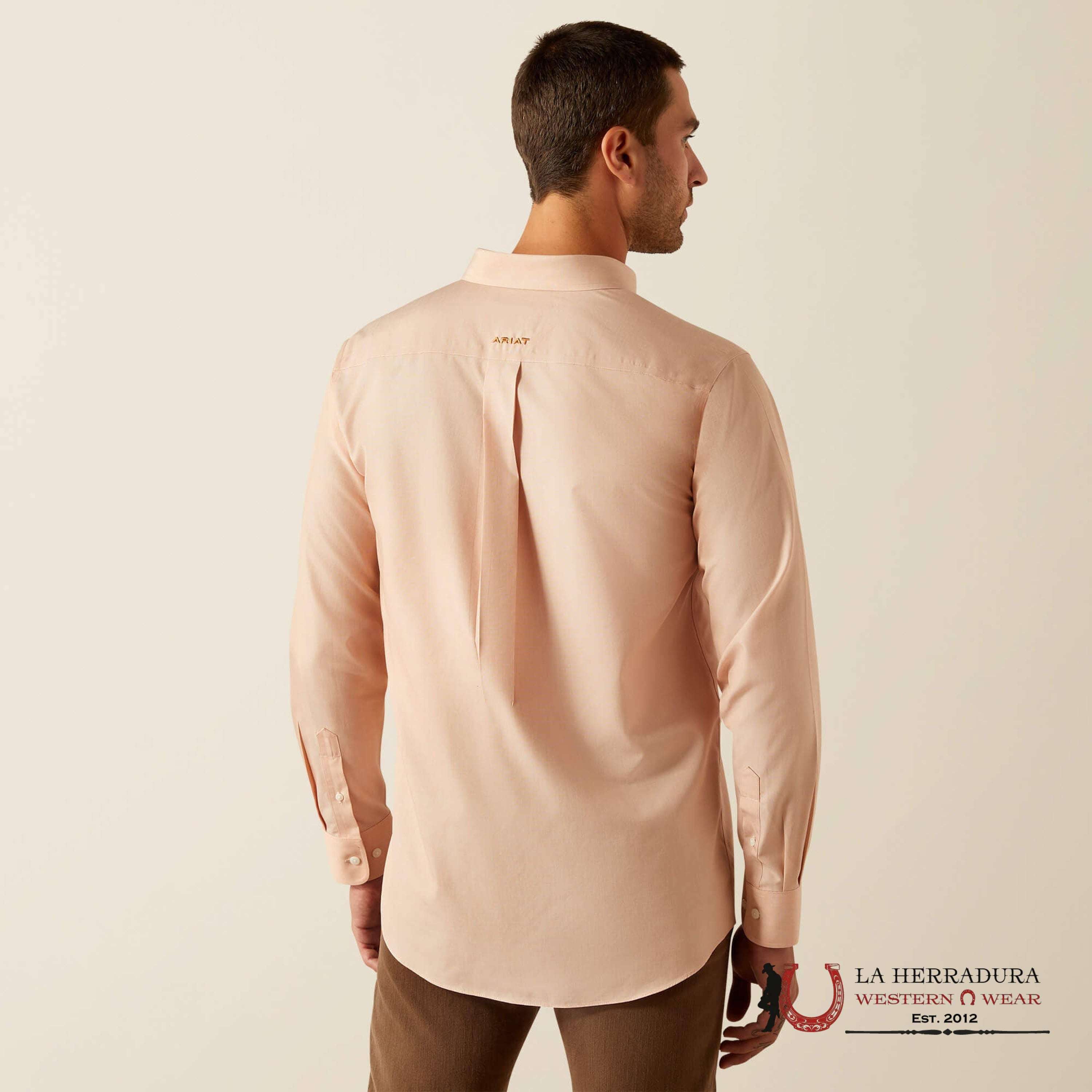 Ariat Wrinkle Free Fitted Long Sleeve Shirt Light Brown - 4660 Ropa Hombres