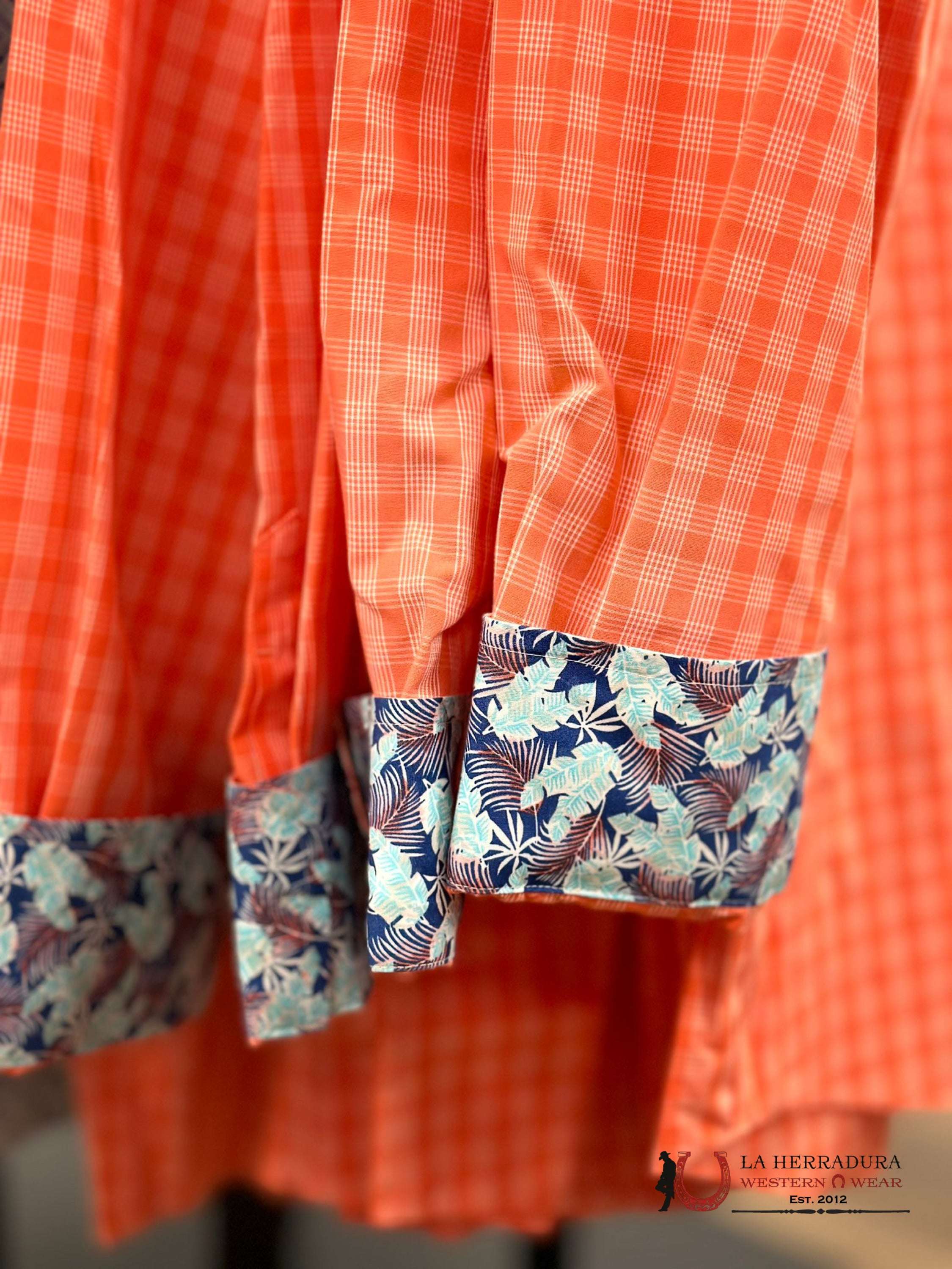 Ariat Shirt Fitted Flame Coral Ropa Hombres