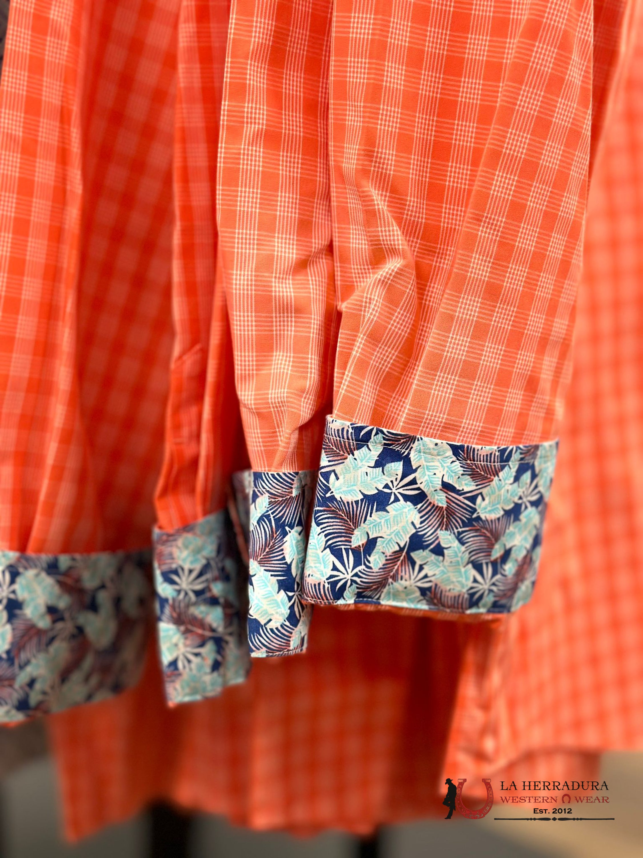 Ariat Shirt Fitted Flame Coral Ropa Hombres