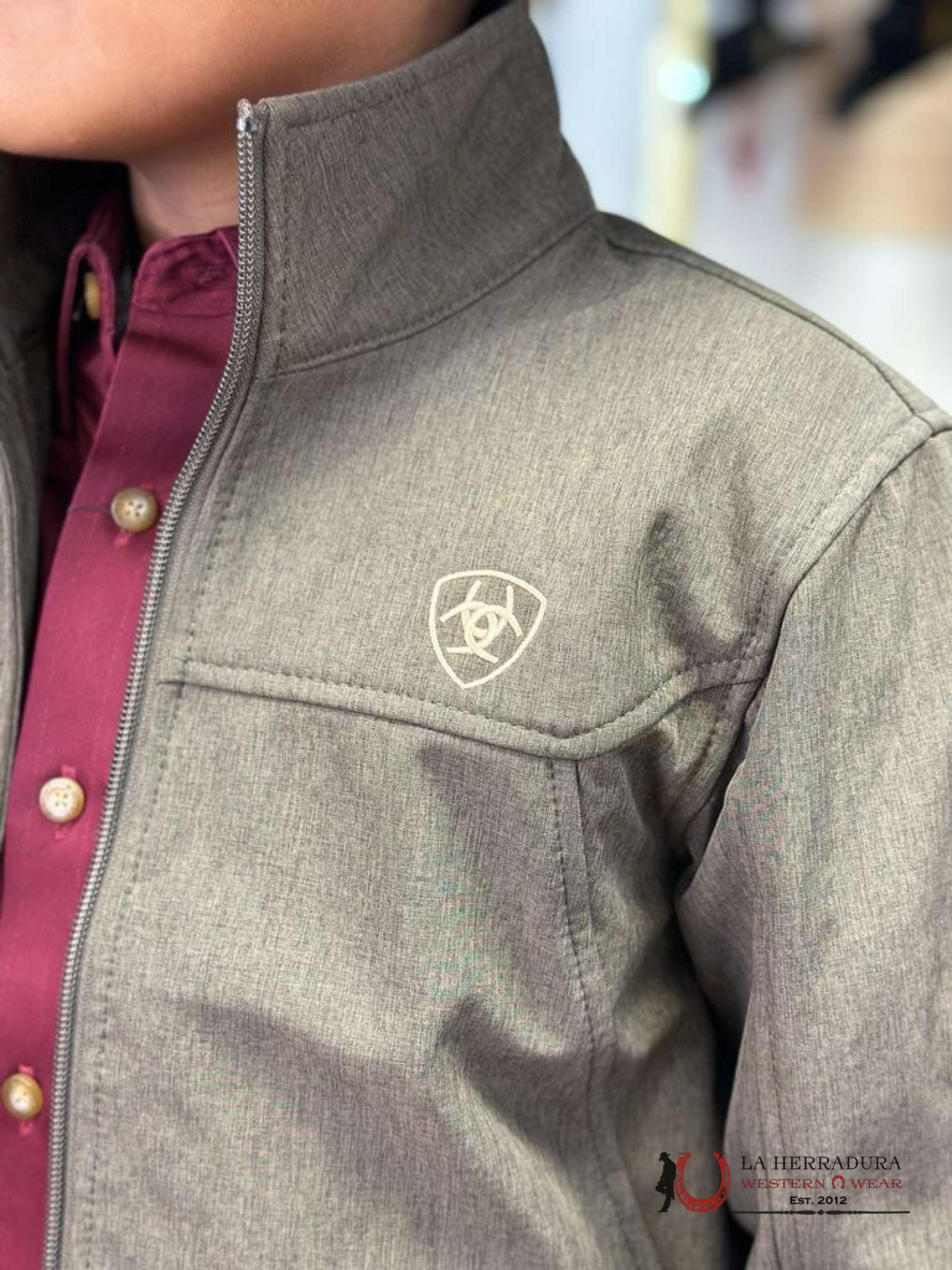 Ariat Youth Soft Shell Jacket Team Logo Bayan Bark Niños