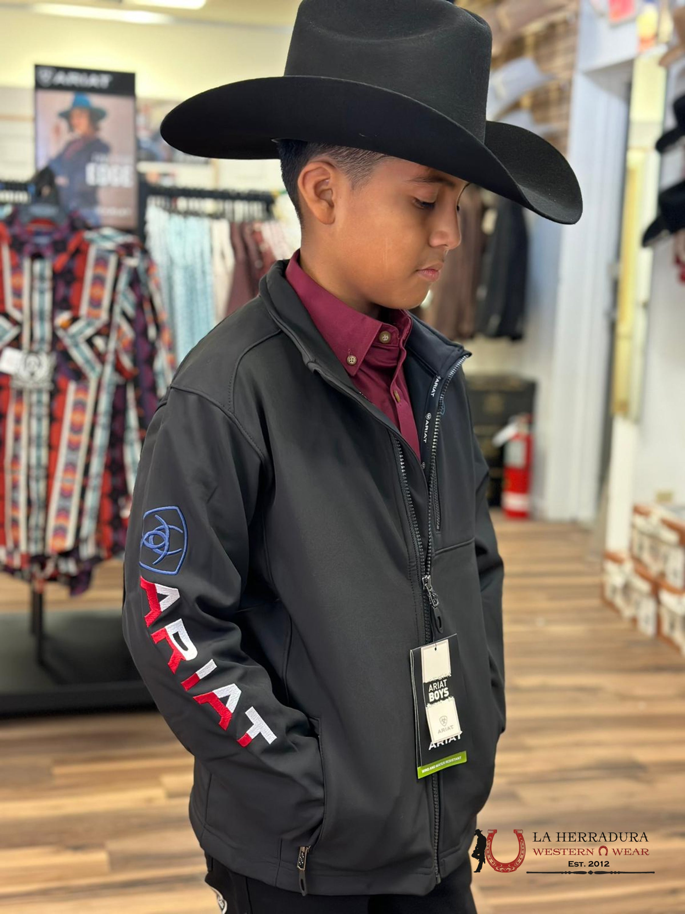 Ariat Youth Soft Shell Jacket Team Logo Texas Niños