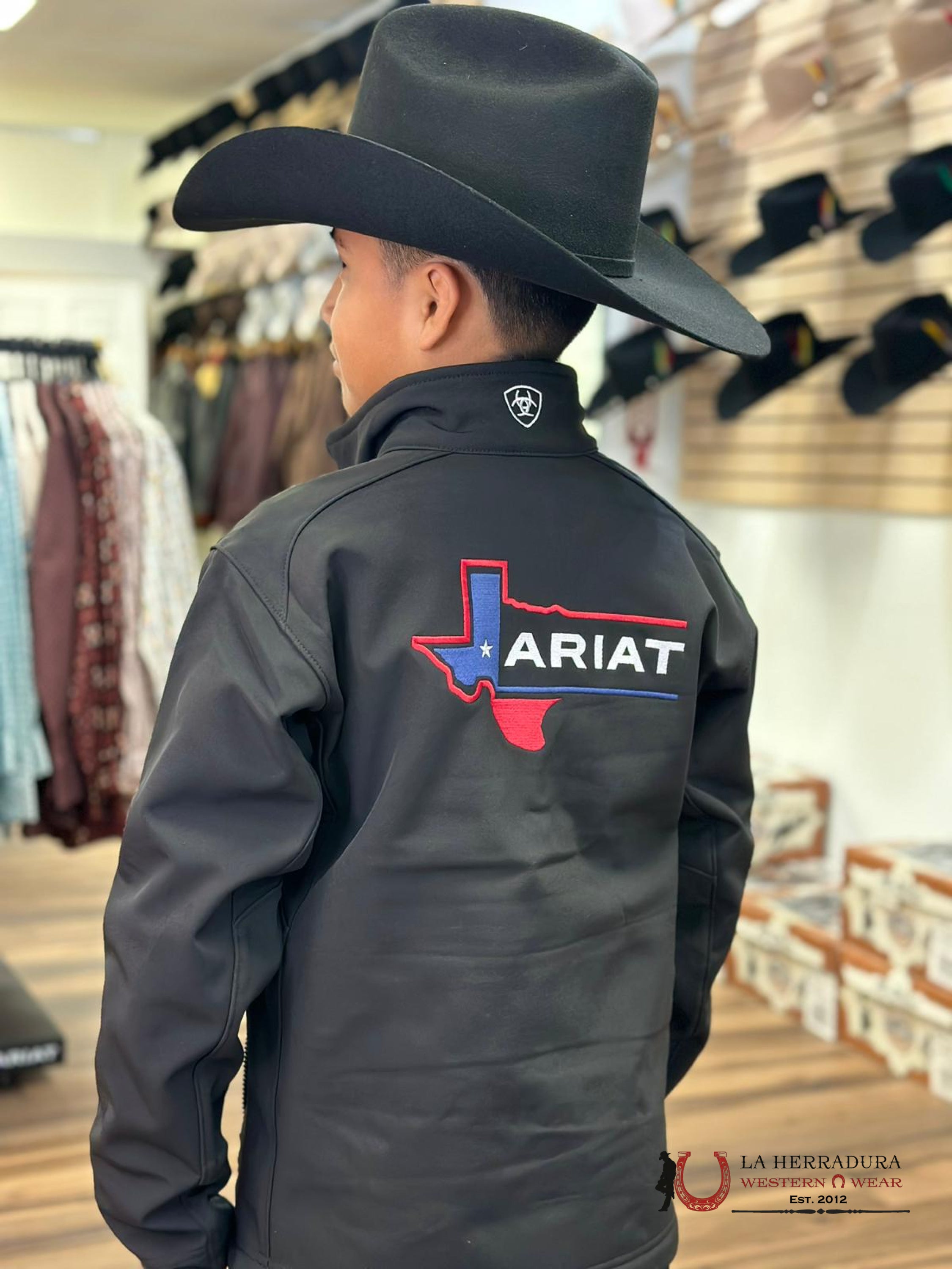 Ariat Youth Soft Shell Jacket Team Logo Texas Niños