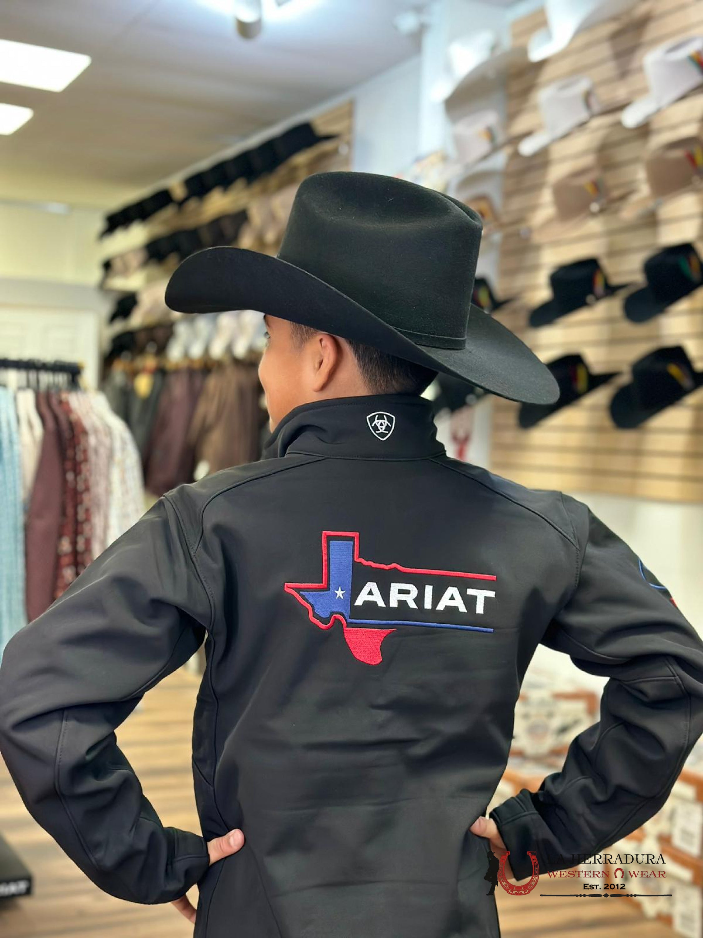Ariat Youth Soft Shell Jacket Team Logo Texas Niños
