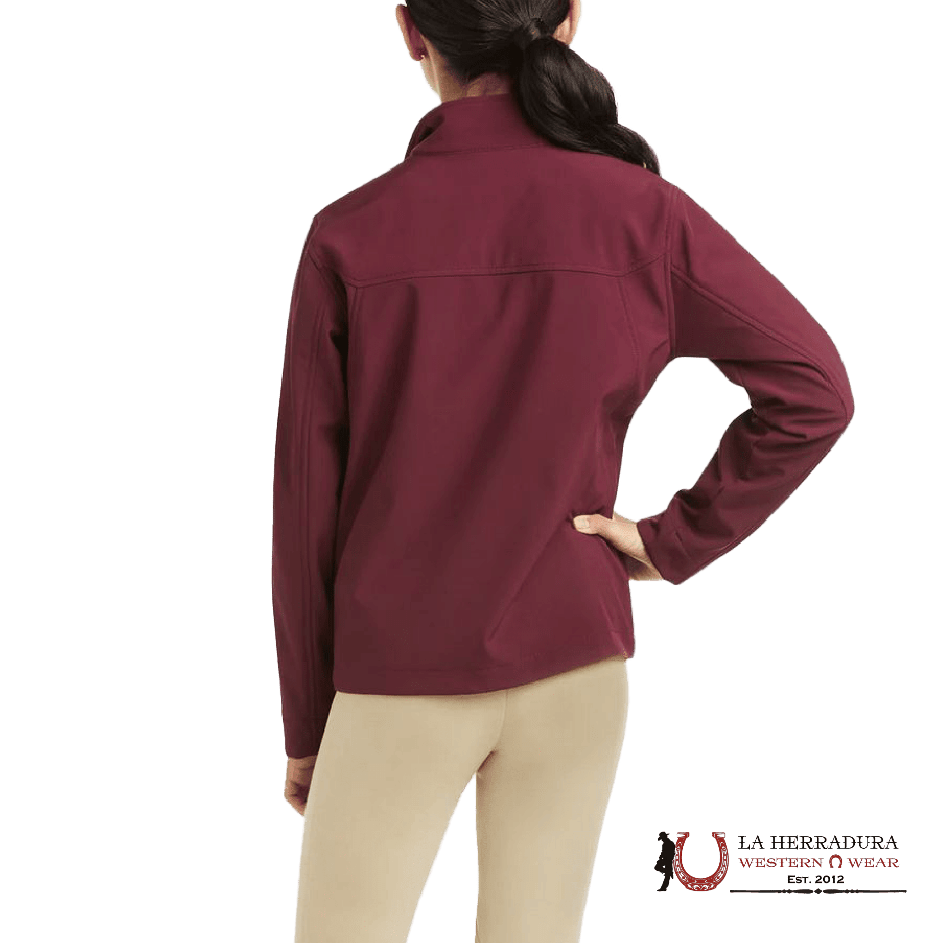 Ariat Youth Unisex Soft Shell Jacket Team Logo Winsor Wine Niños