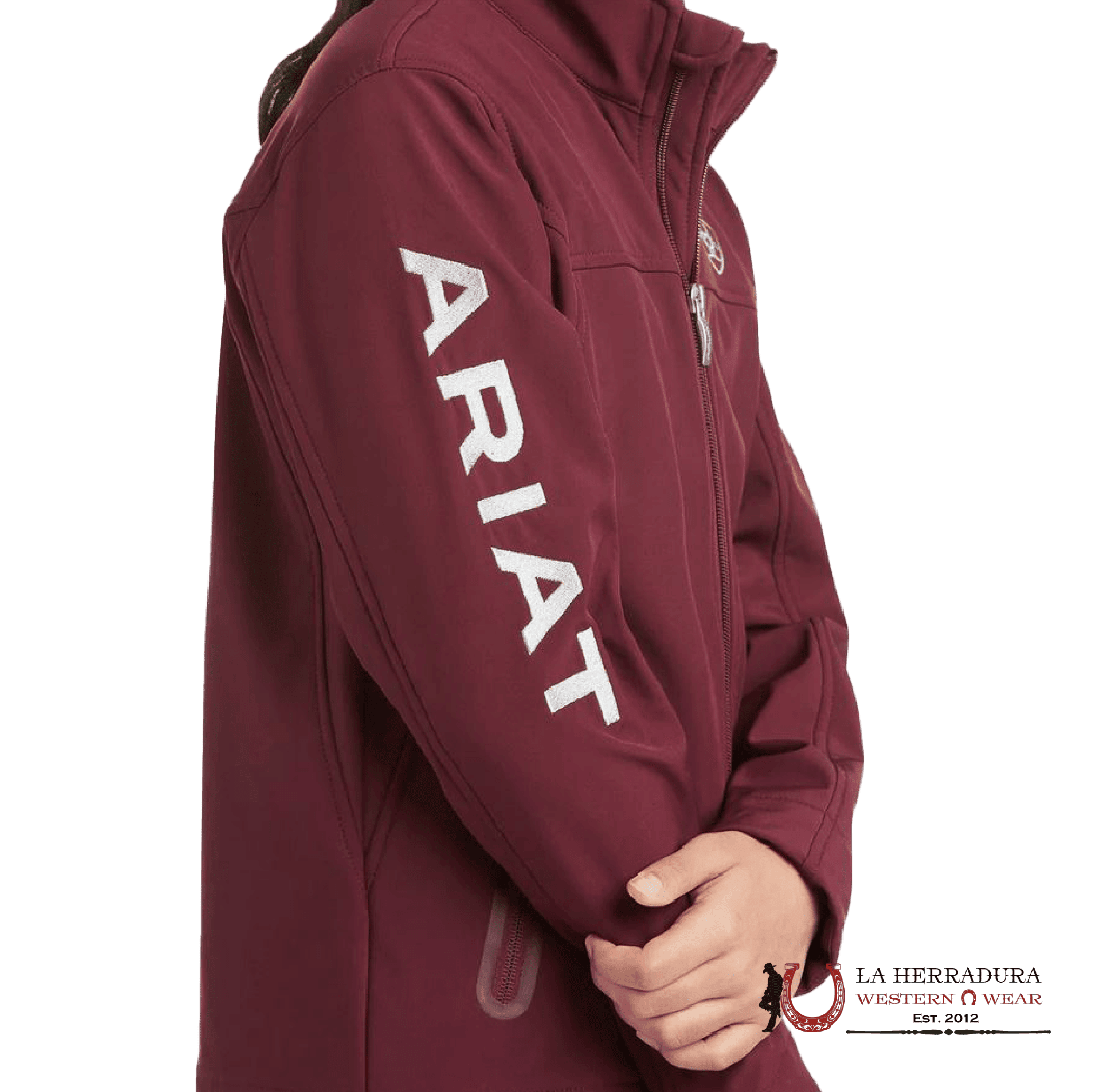 Ariat Youth Unisex Soft Shell Jacket Team Logo Winsor Wine Niños