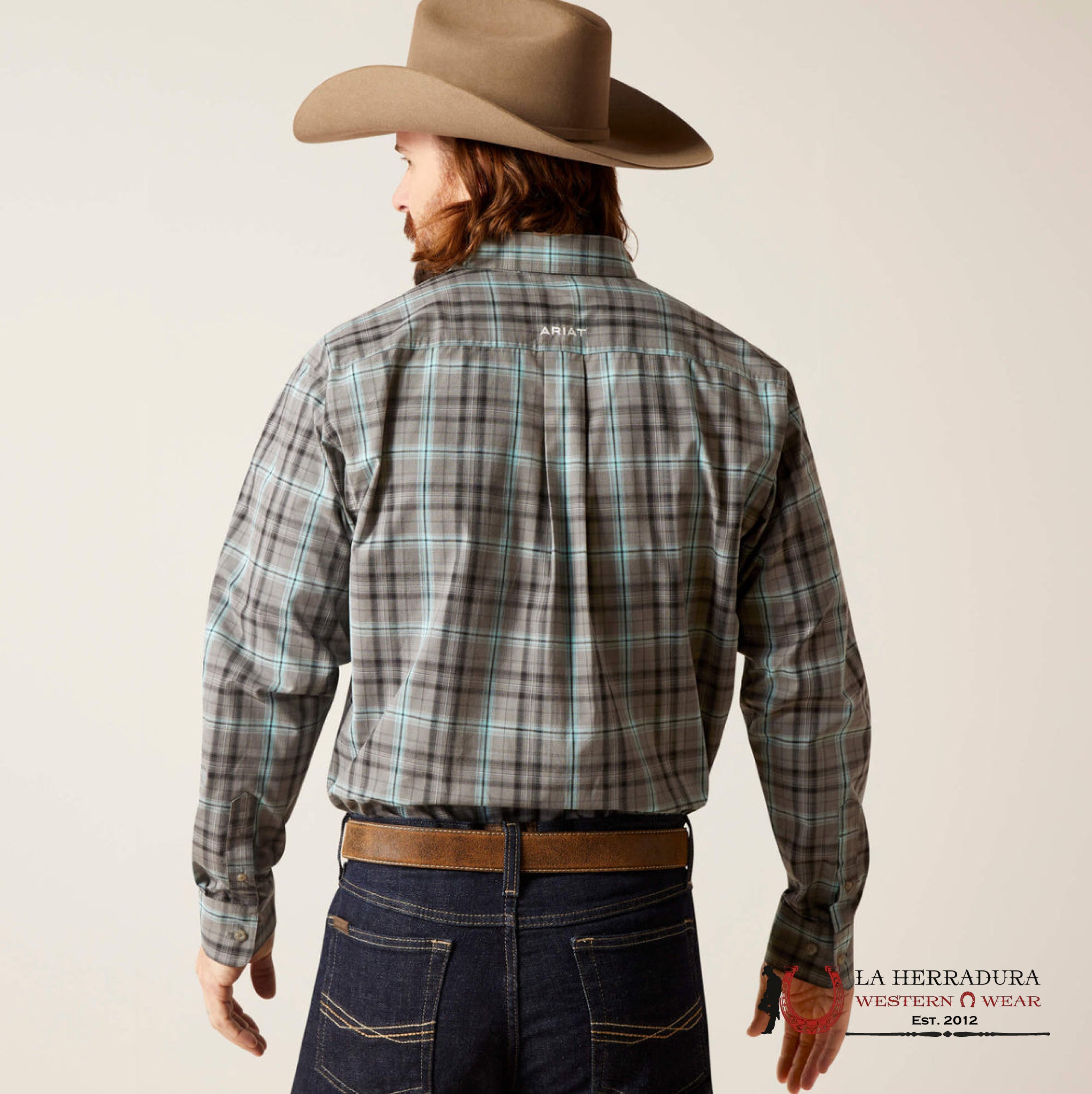 ARIATS MEN PRO STRYKER CLSSC LS SHRT BLUE STEEL- 6302 ROPA HOMBRES