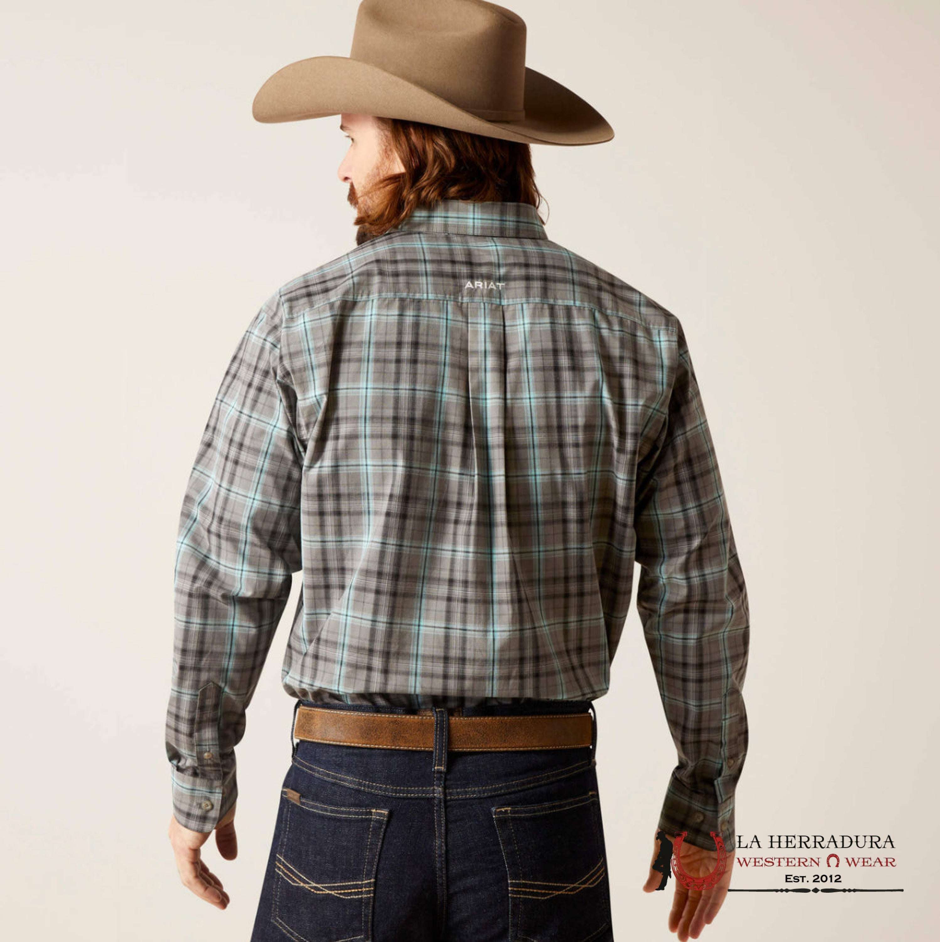 ARIATS MEN PRO STRYKER CLSSC LS SHRT BLUE STEEL- 6302 ROPA HOMBRES