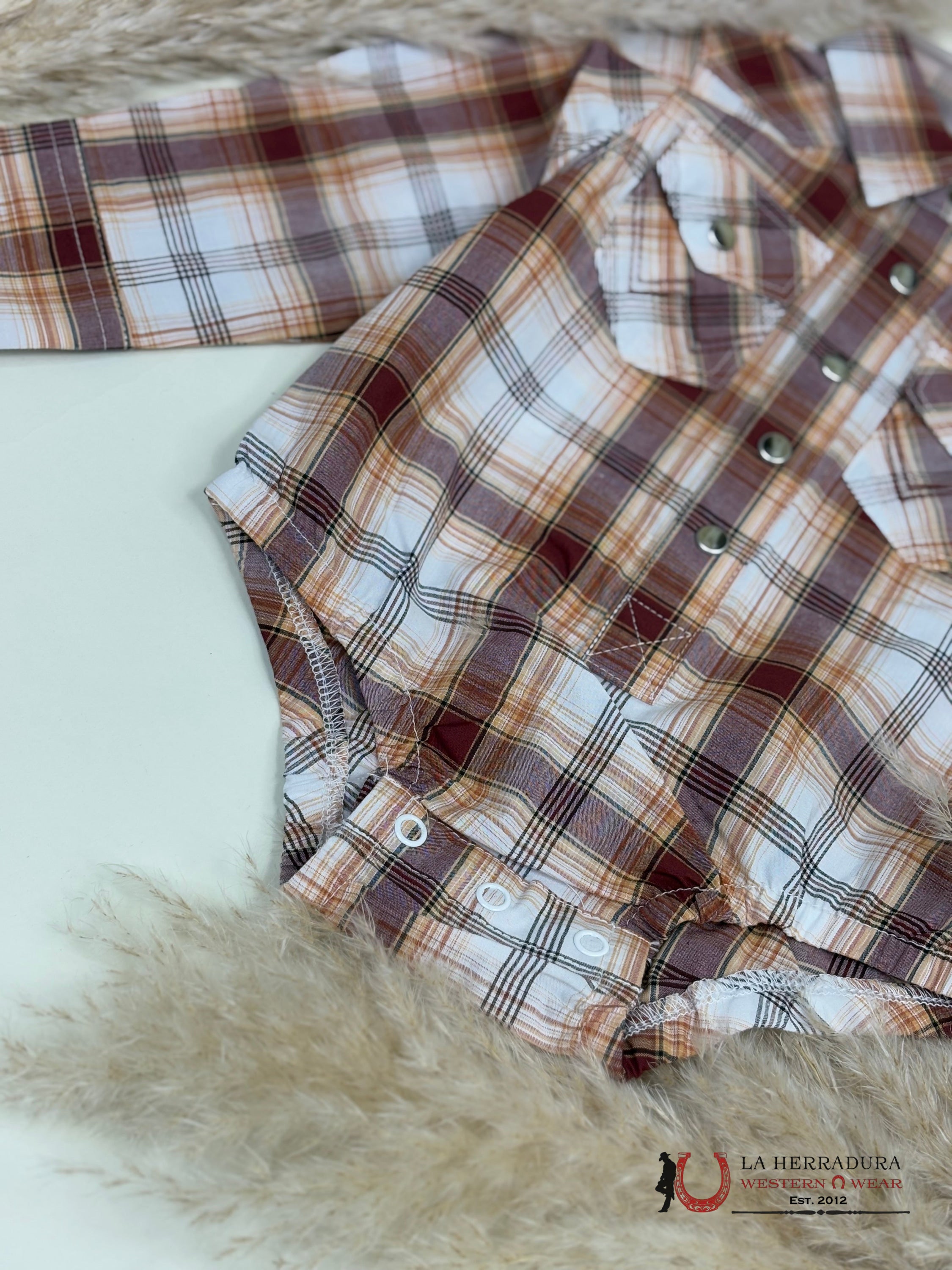 Baby Wrangler Tan Bodysuit Long Sleeve Shirt Niños