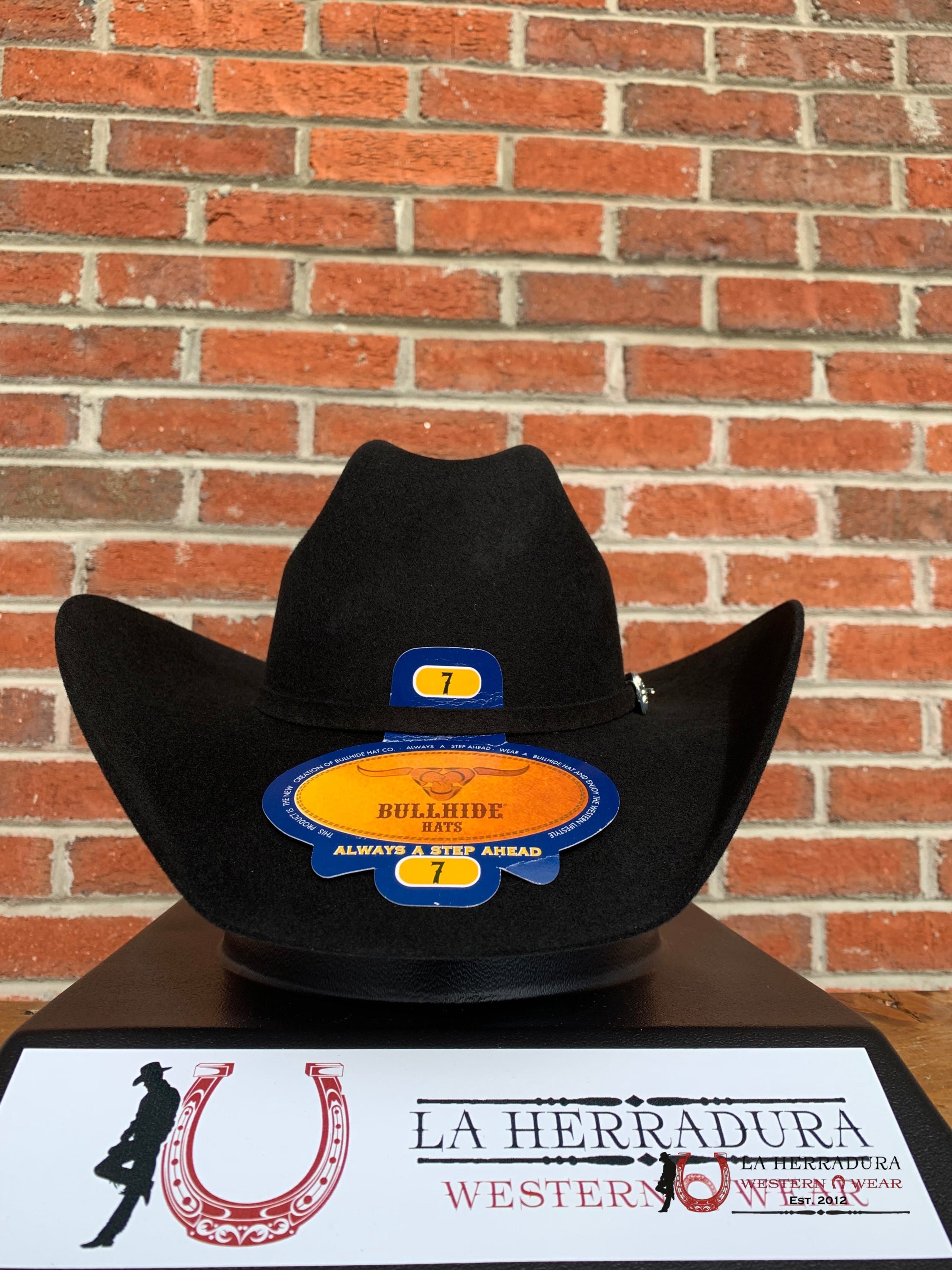 8X Bullhide Montecarlos Cowboy Hat 6 3/4 / Negro 4 Inc Tejana