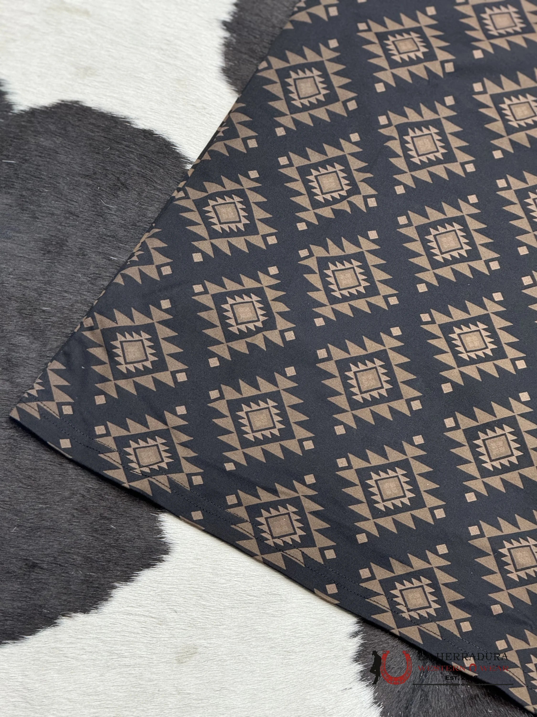 Black / Brown Polo Aztec Short Sleeve Shirt Ropa Hombres