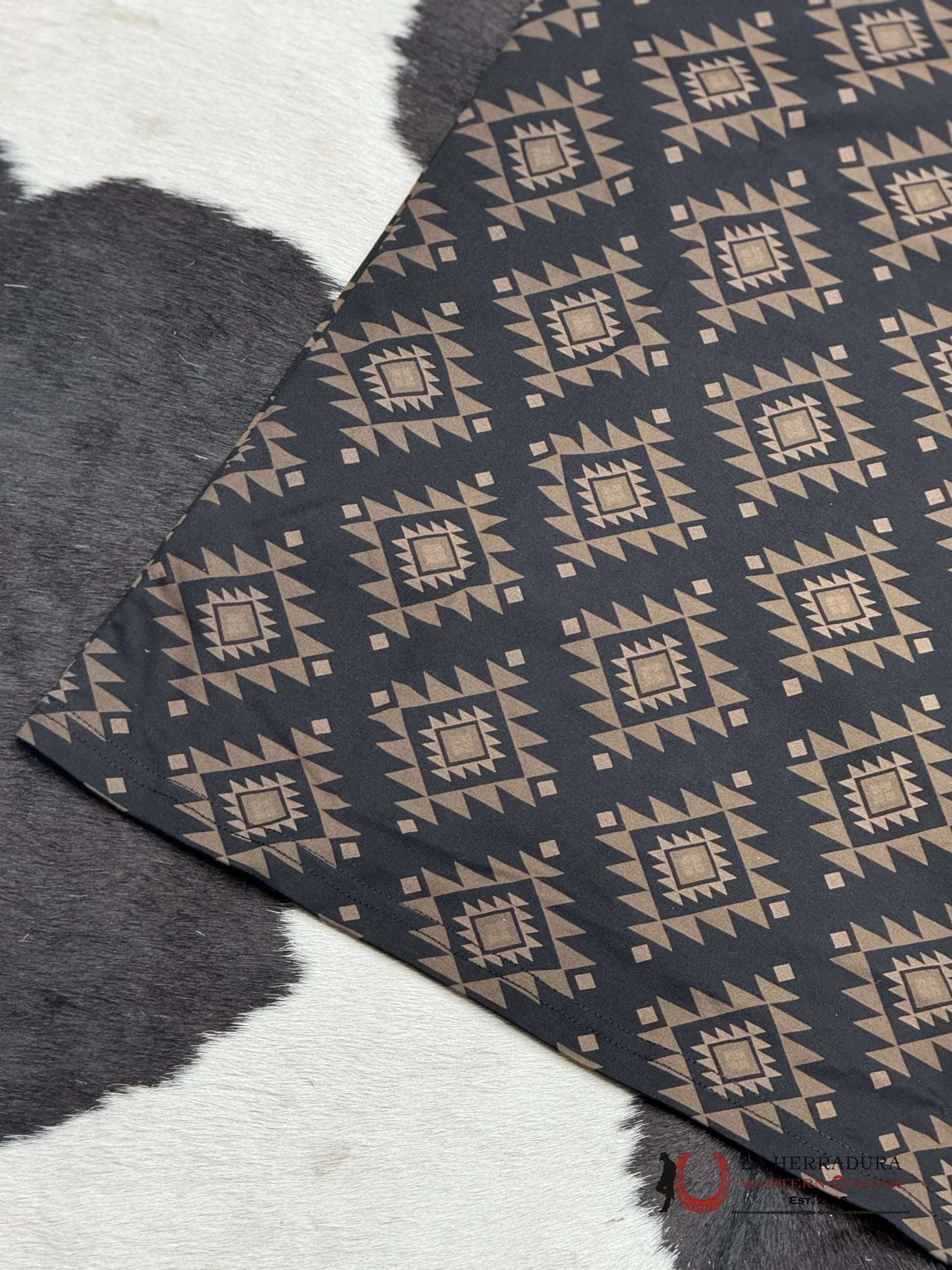 Black / Brown Polo Aztec Short Sleeve Shirt Ropa Hombres