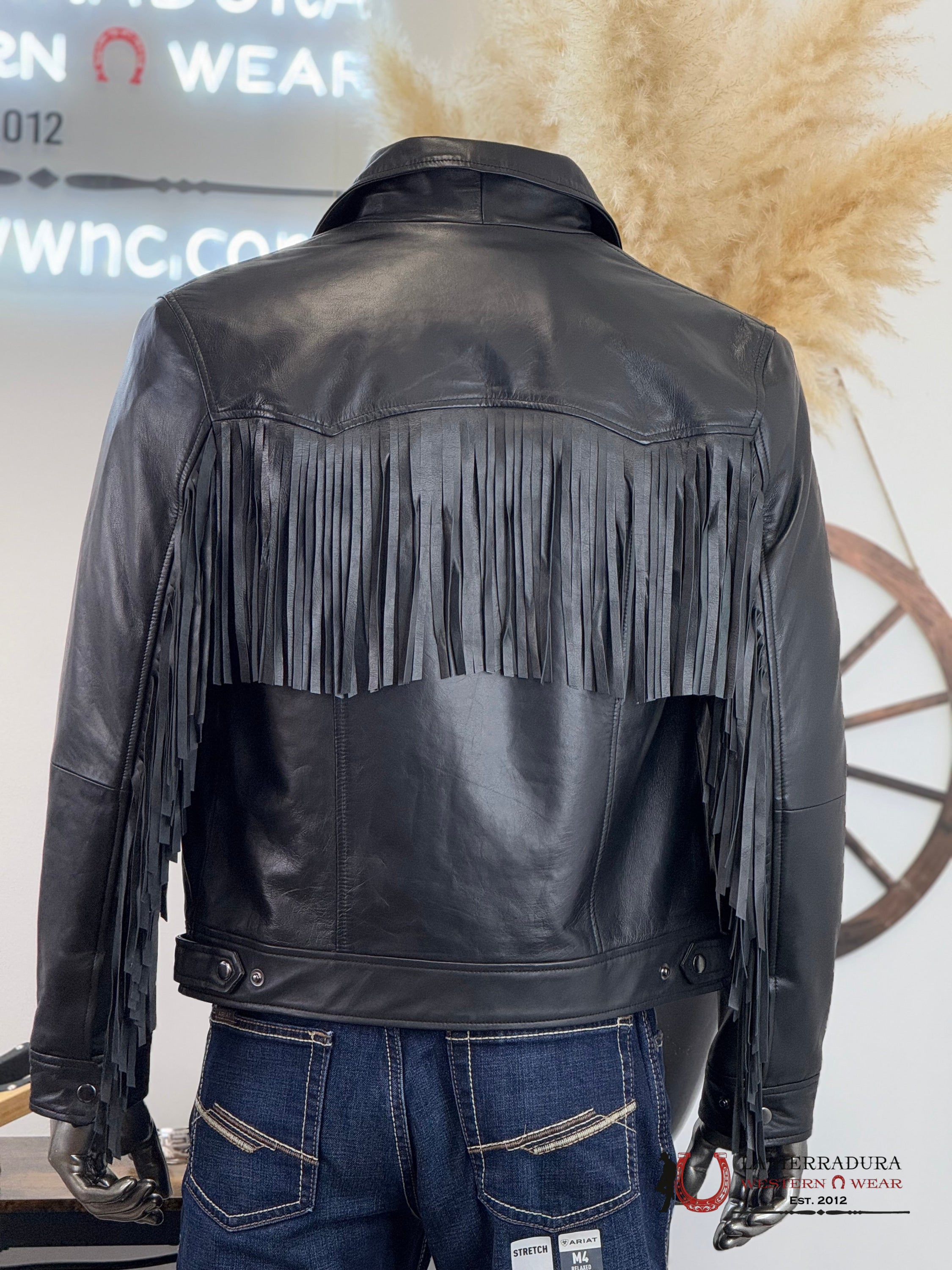 Black Leather Jacket Ropa Hombres