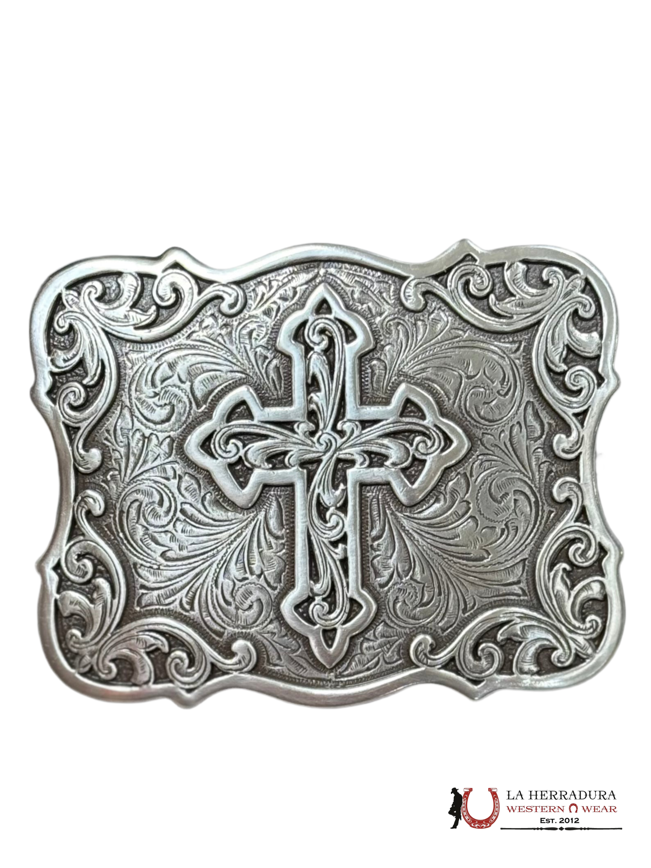 BLAZIN ROXX CROSS SILVER SQUARE BUCKLE 37907 ACCESORIOS