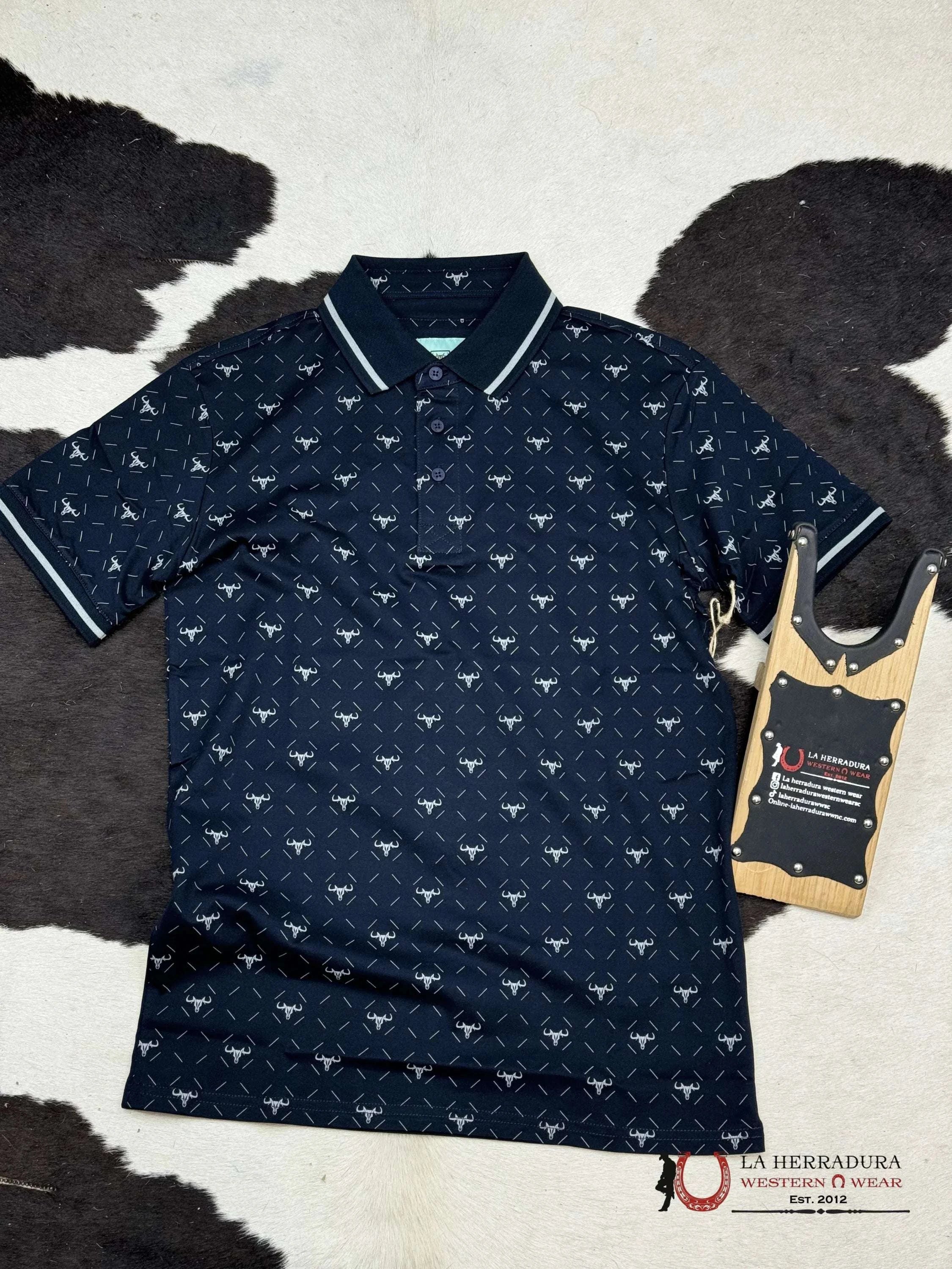 Blue Marine Aztec Polo Short Sleeve Shirt Ropa Hombres