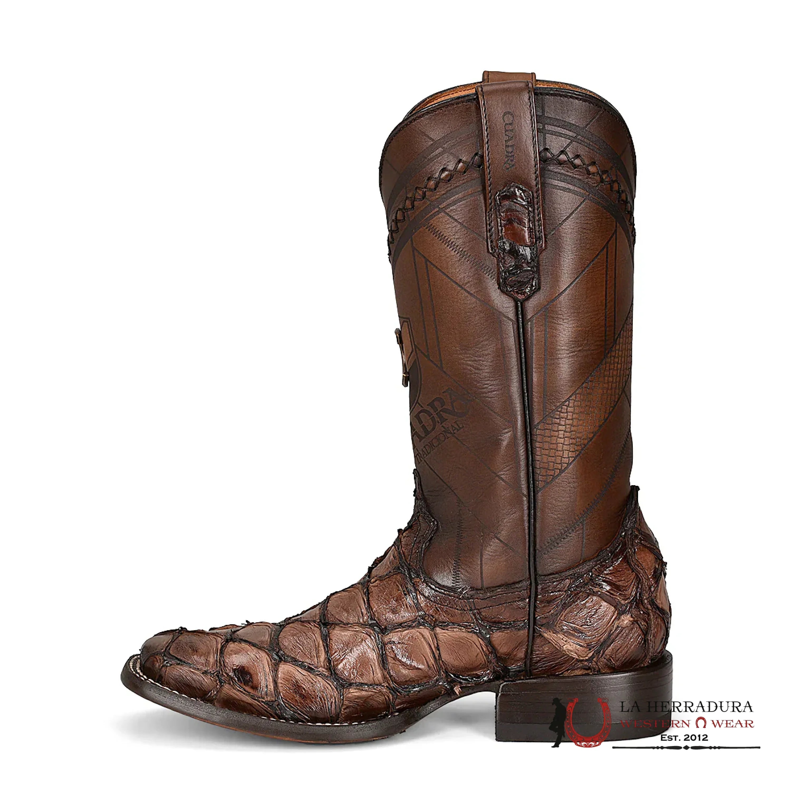 BOOTS CUADRA FISH/PESCADO PIRARUCU CHOCO VIDREADO CHOCOLATE CU788 BOTAS HOMBRES