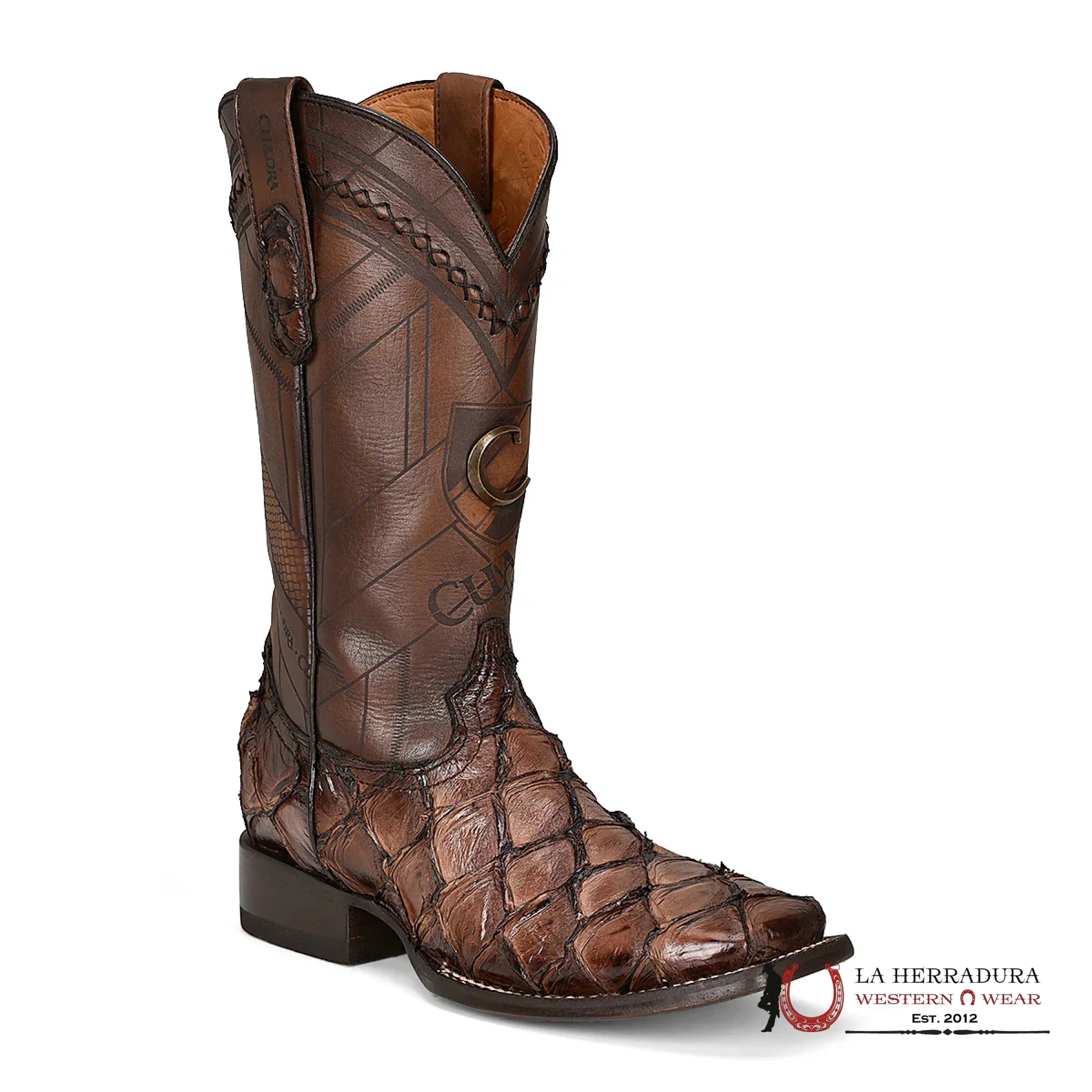 BOOTS CUADRA FISH/PESCADO PIRARUCU CHOCO VIDREADO CHOCOLATE CU788 BOTAS HOMBRES