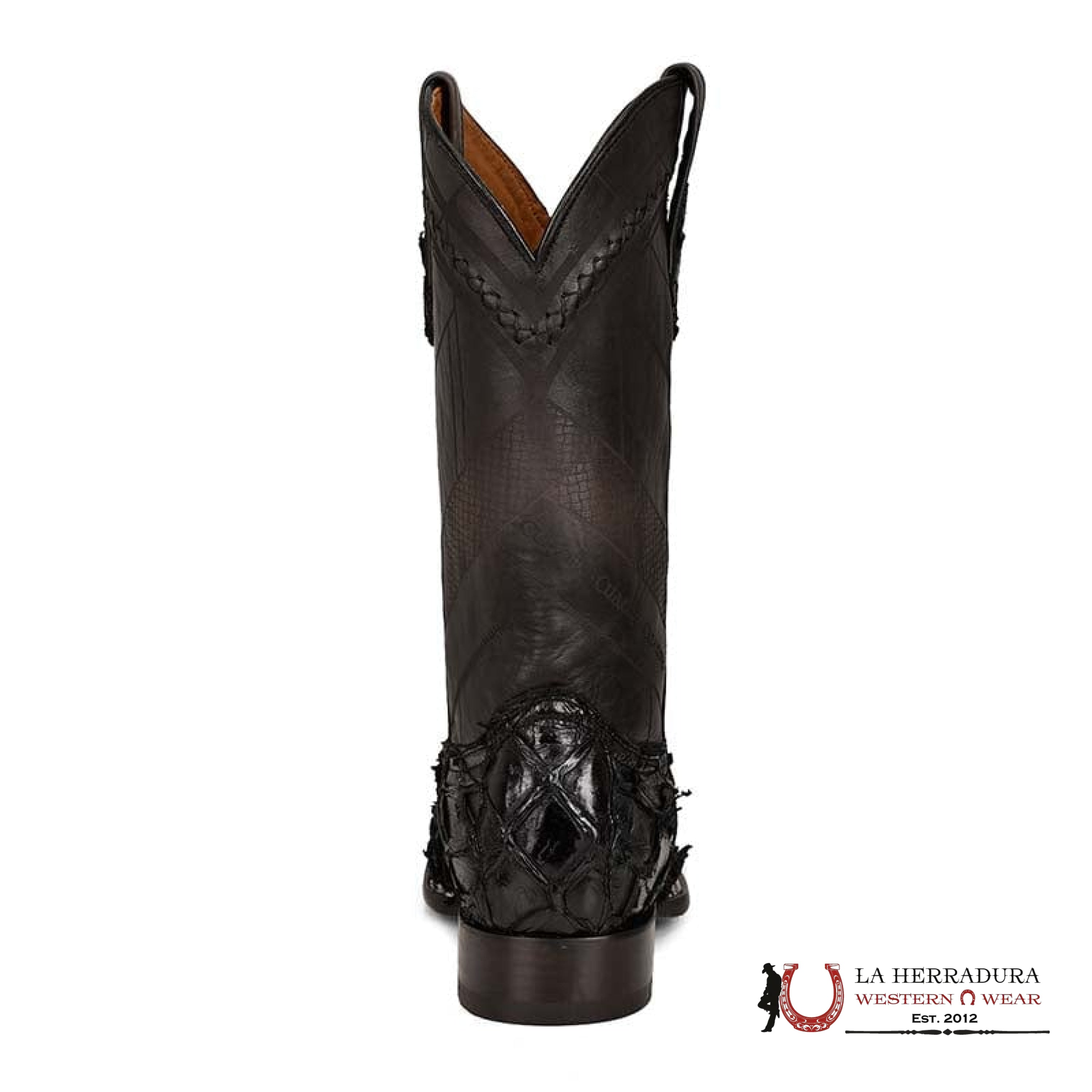 BOOTS CUADRA FISH/PESCADO PIRARUCU NEGRO VIDREADO CU787 BOTAS HOMBRES