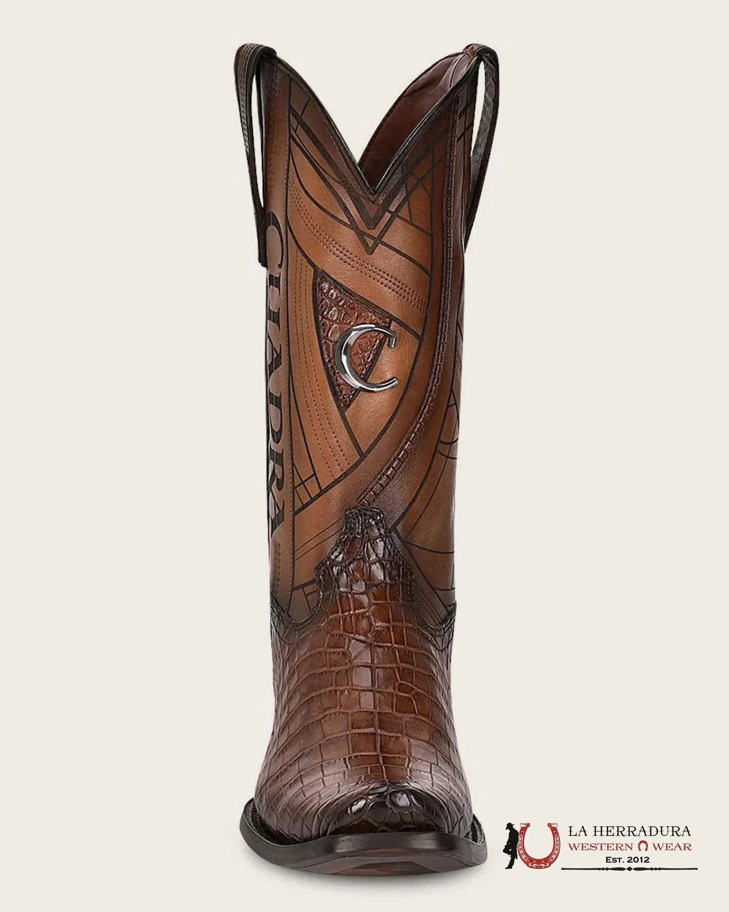 BOOTS CUADRA MORELETTI LOMO BELLY BROWN COCODRILO LOMO NARROW TOE BOTAS HOMBRES