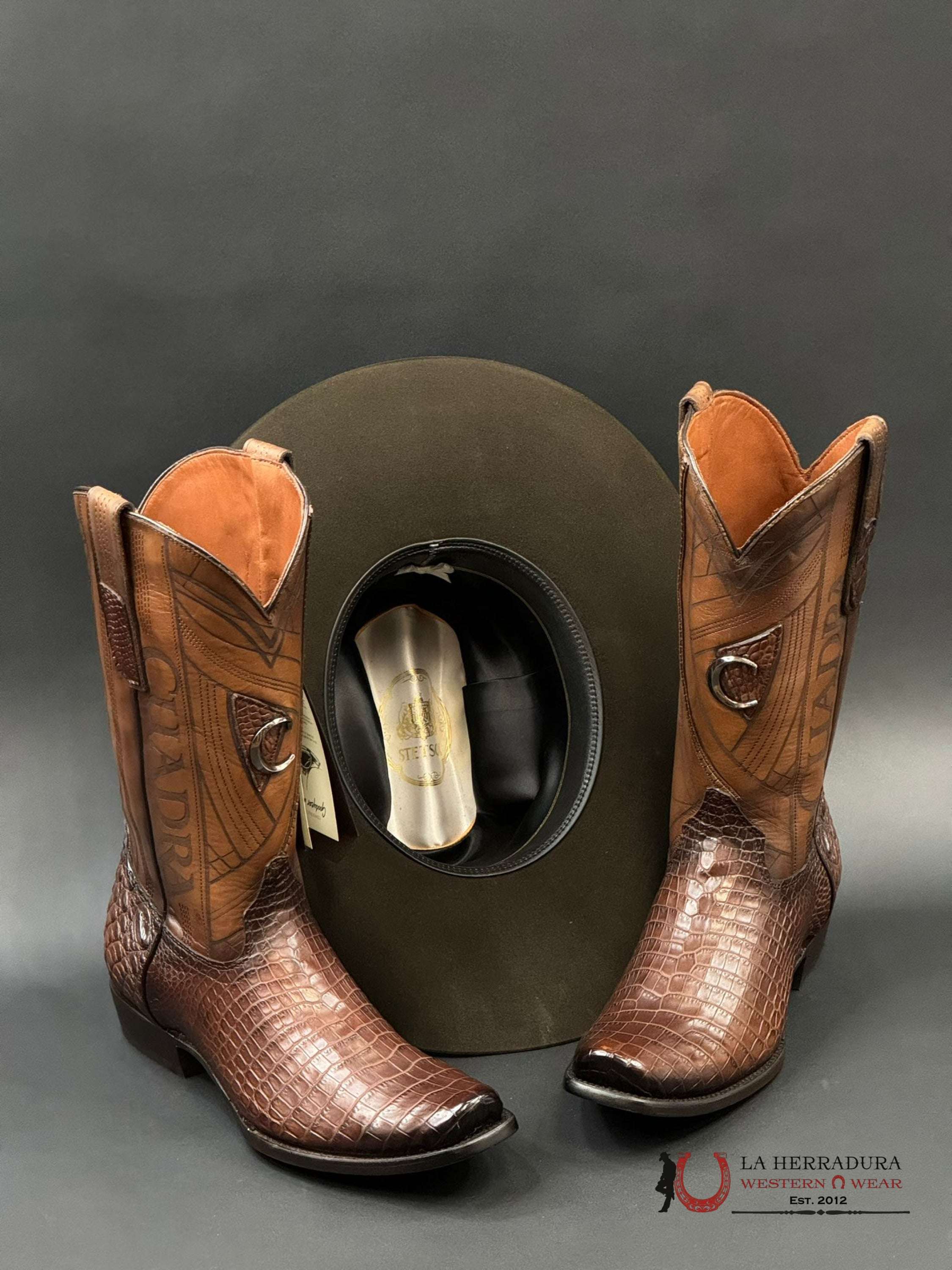 Boots Cuadra Moreletti Lomo Belly Brown Cocodrilo Narrow Toe Botas Hombres