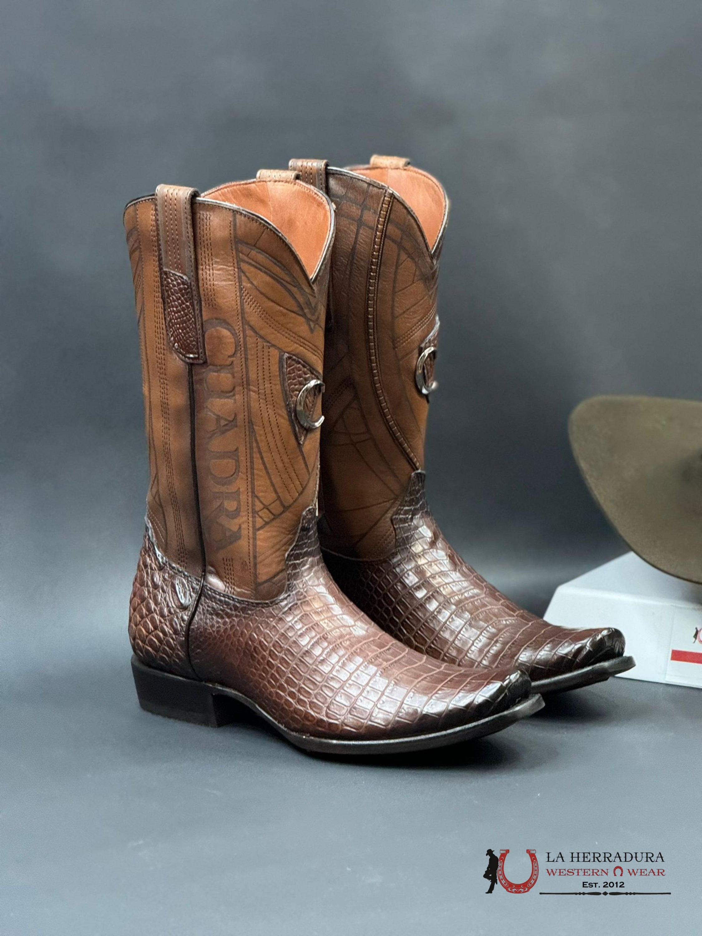 Boots Cuadra Moreletti Lomo Belly Brown Cocodrilo Narrow Toe Botas Hombres