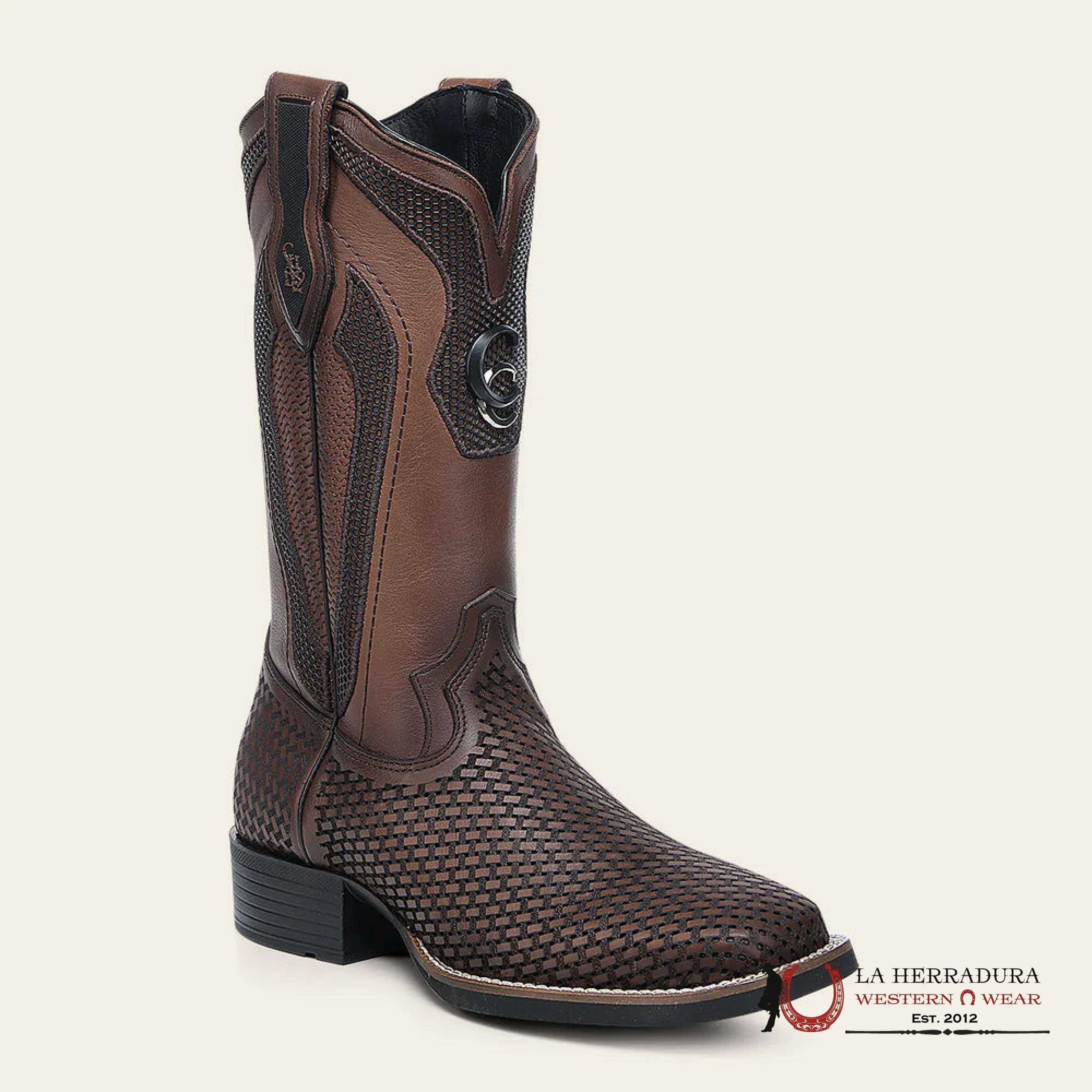 BOOTS CUADRA RES CRUST MIEL LASTER EMBROIDERY SQUARE TOE CU984 BOTAS HOMBRES