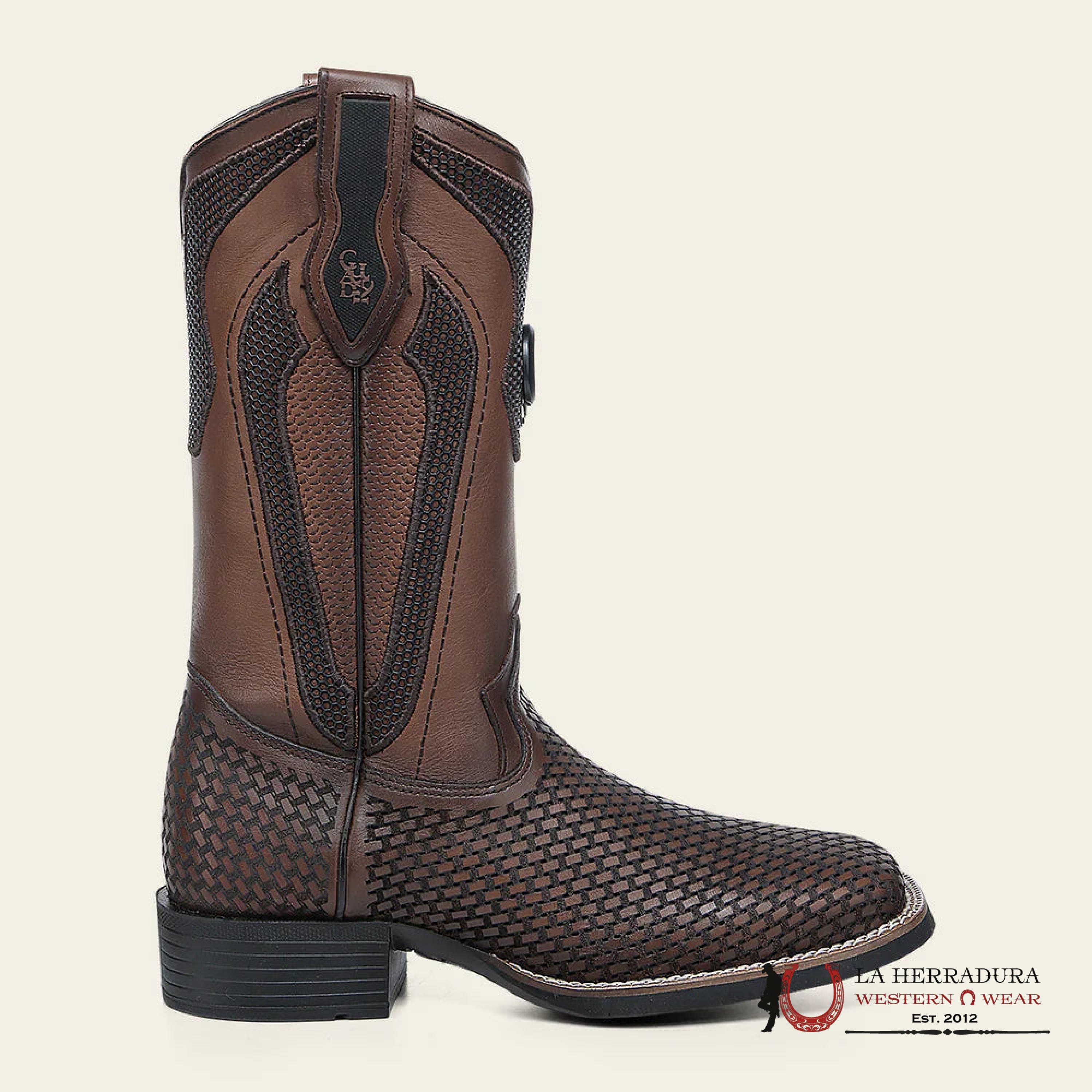 BOOTS CUADRA RES CRUST MIEL LASTER EMBROIDERY SQUARE TOE CU984 BOTAS HOMBRES