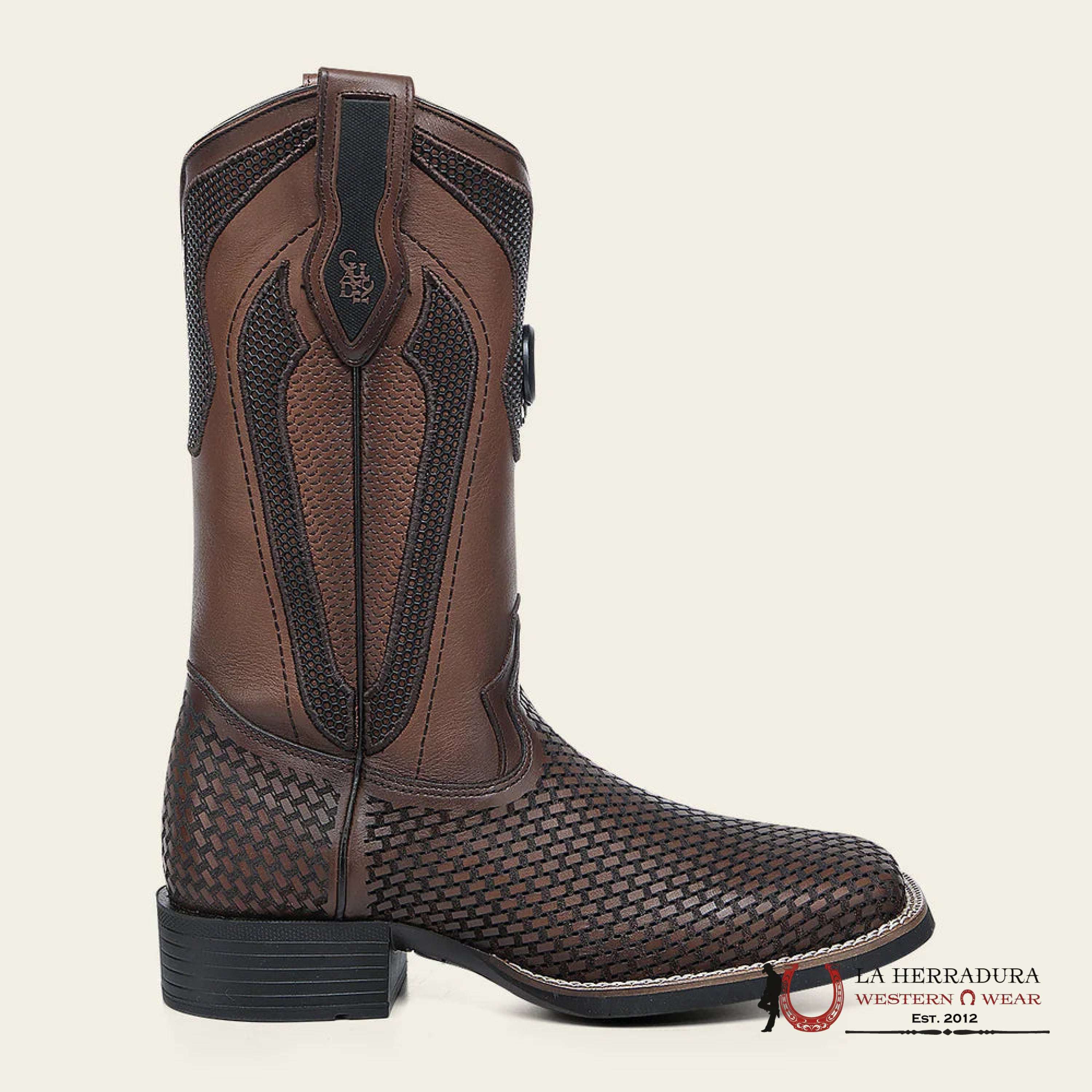 BOOTS CUADRA RES CRUST MIEL LASTER EMBROIDERY SQUARE TOE CU984 BOTAS HOMBRES
