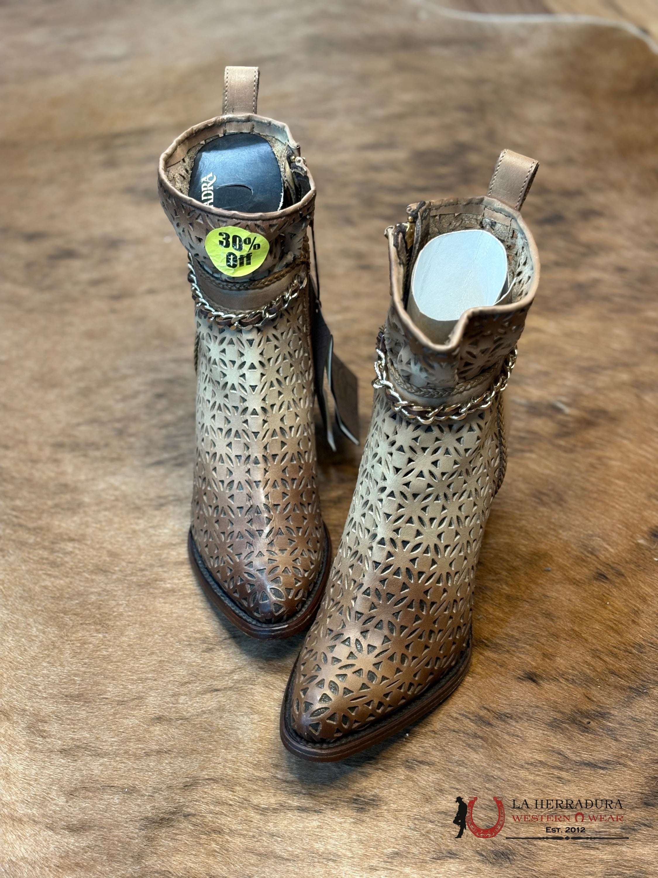 Cuadra Bota de res crust degradado miel cu572 BOTAS MUJERES