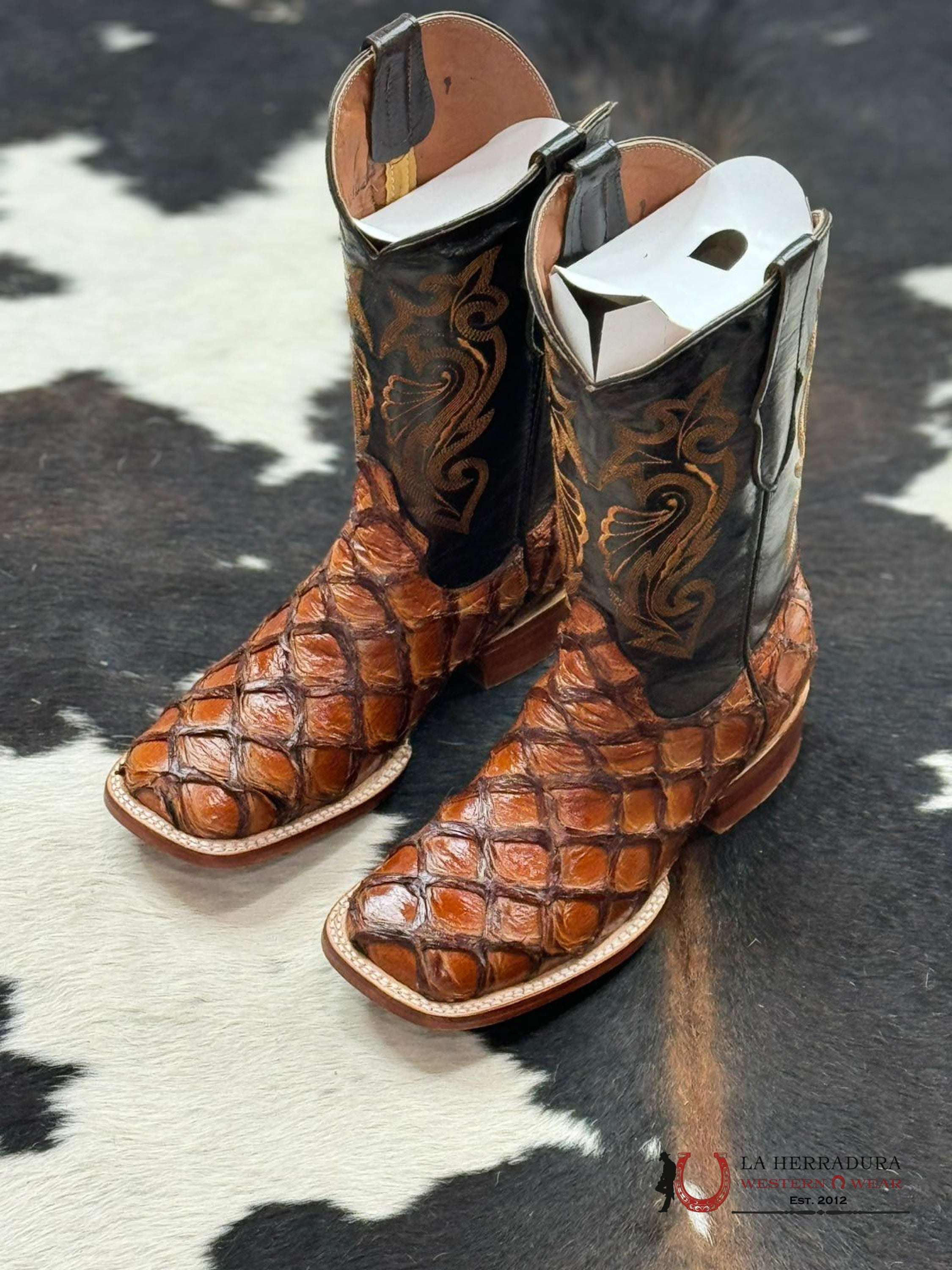 Botas Diligencia Arapaima Pirarucu Cognac Sierra Hombres