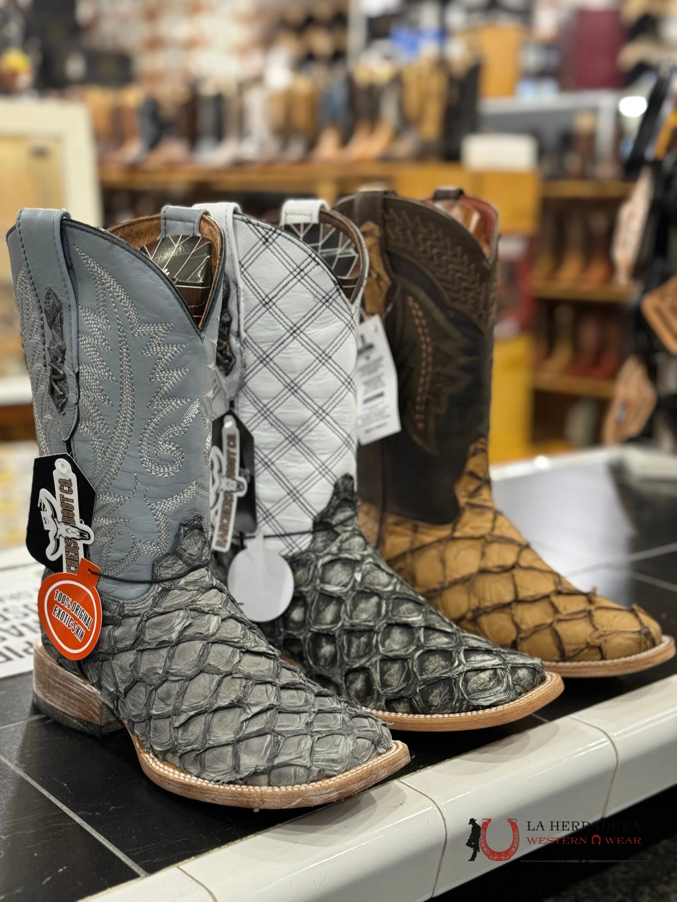 Botas Exotico Piraruco/Pescado Original Bigbass Mocking Bird Gris Hombres