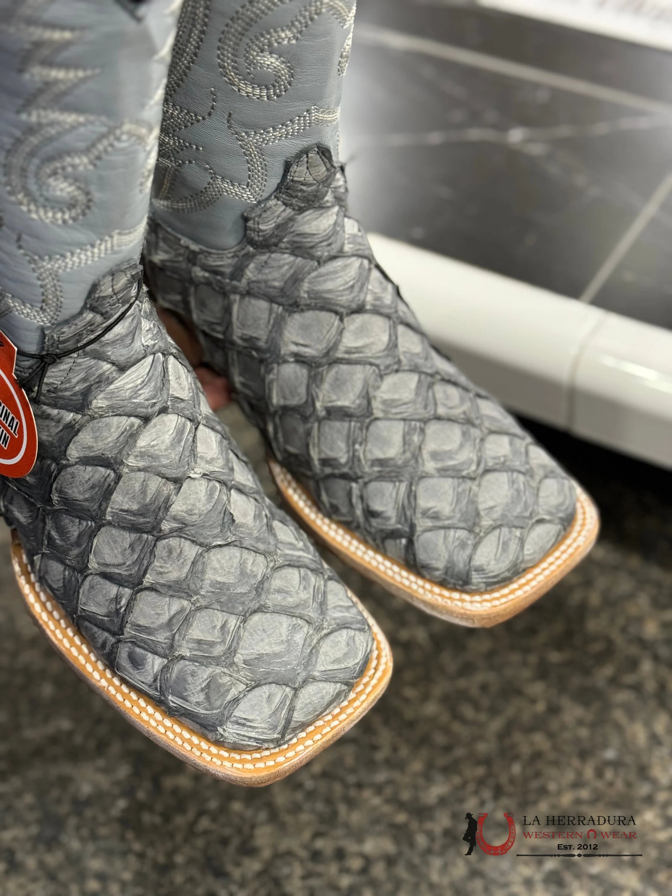 Botas Exotico Piraruco/Pescado Original Bigbass Mocking Bird Gris Hombres