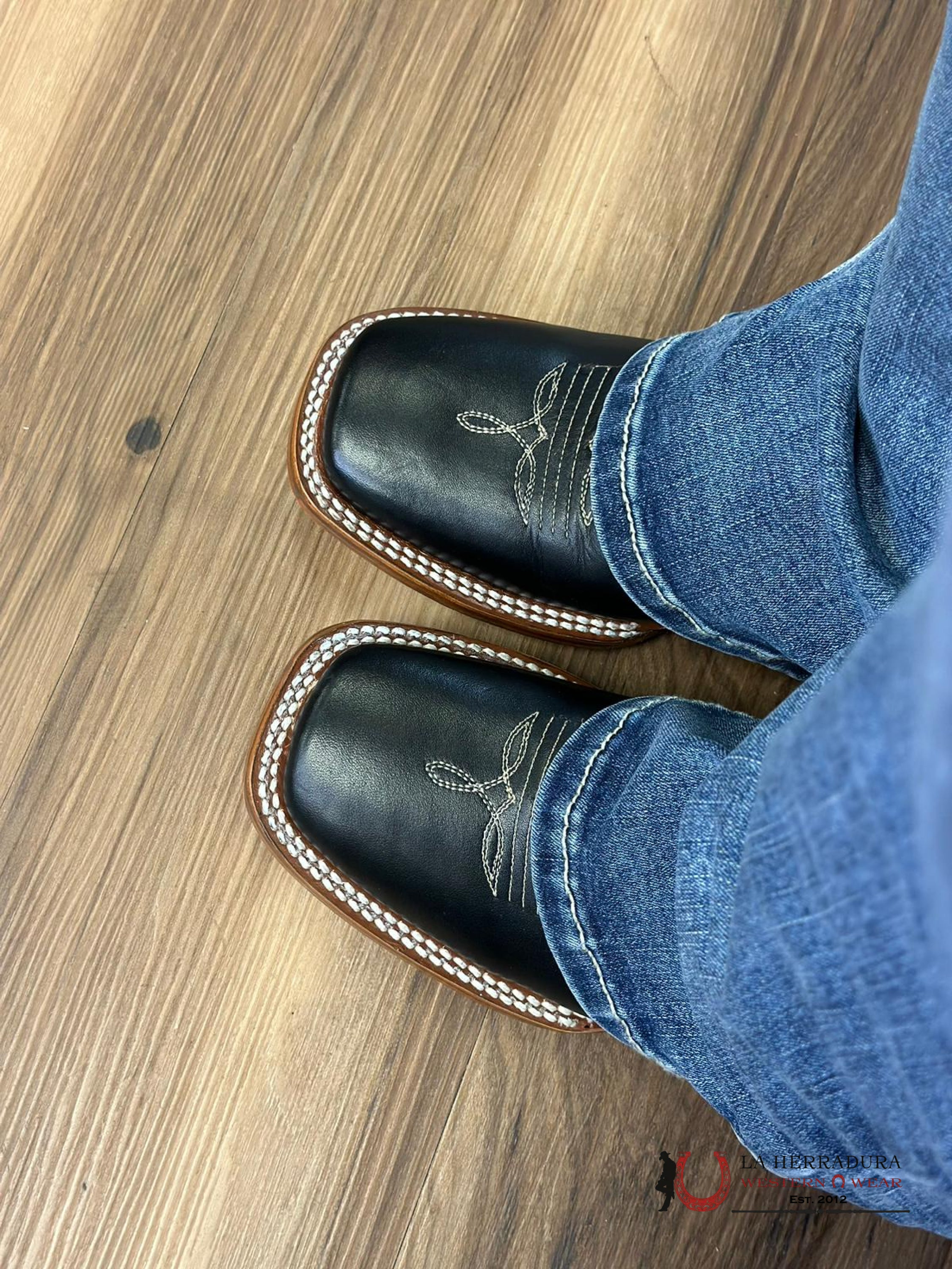 Botas Mc Allen Boots Black Flowers Mujeres