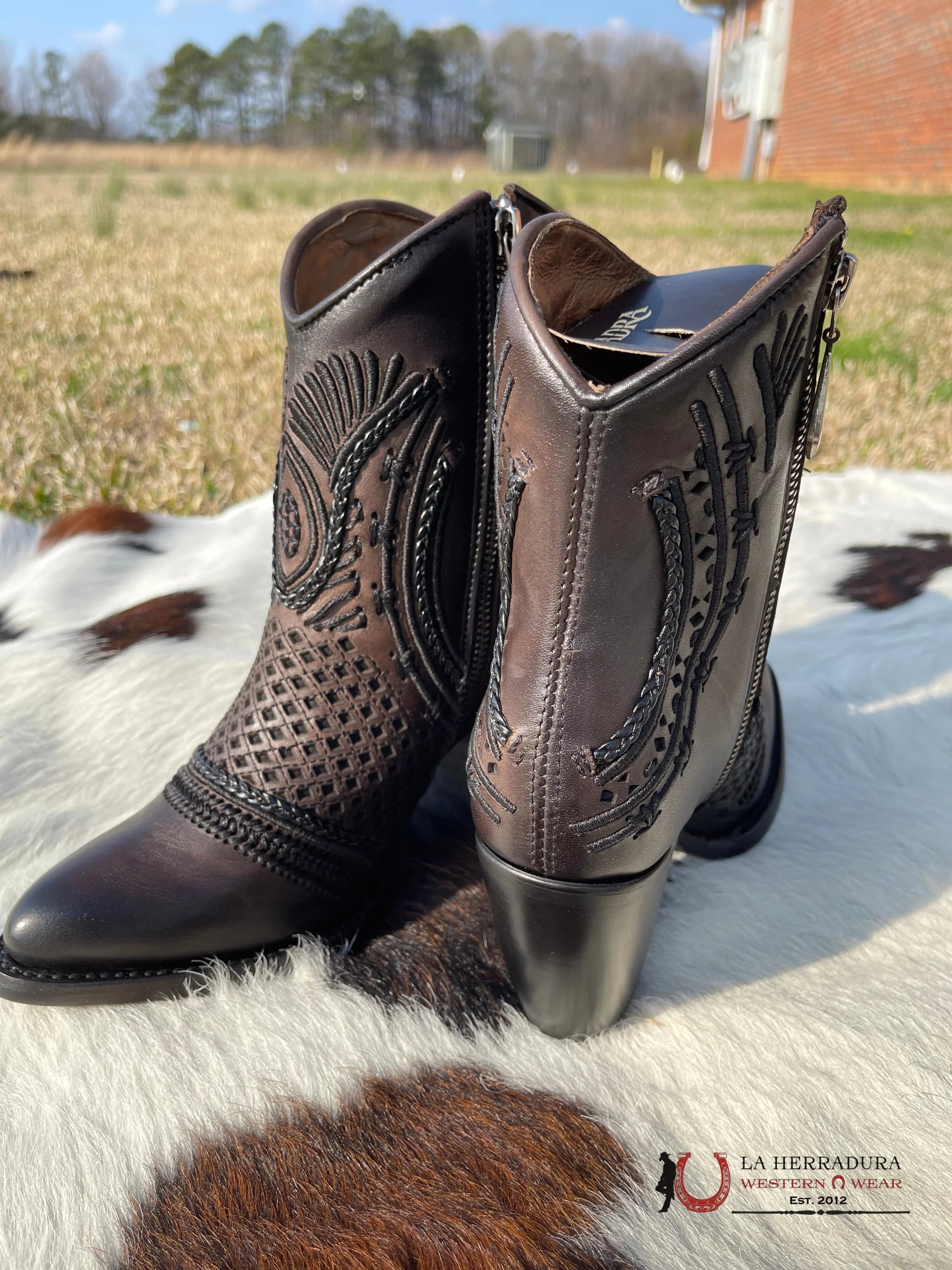 Botin Cuadra Crust Maple Sombreado Black/Brown 3F91Rs Botas Mujeres