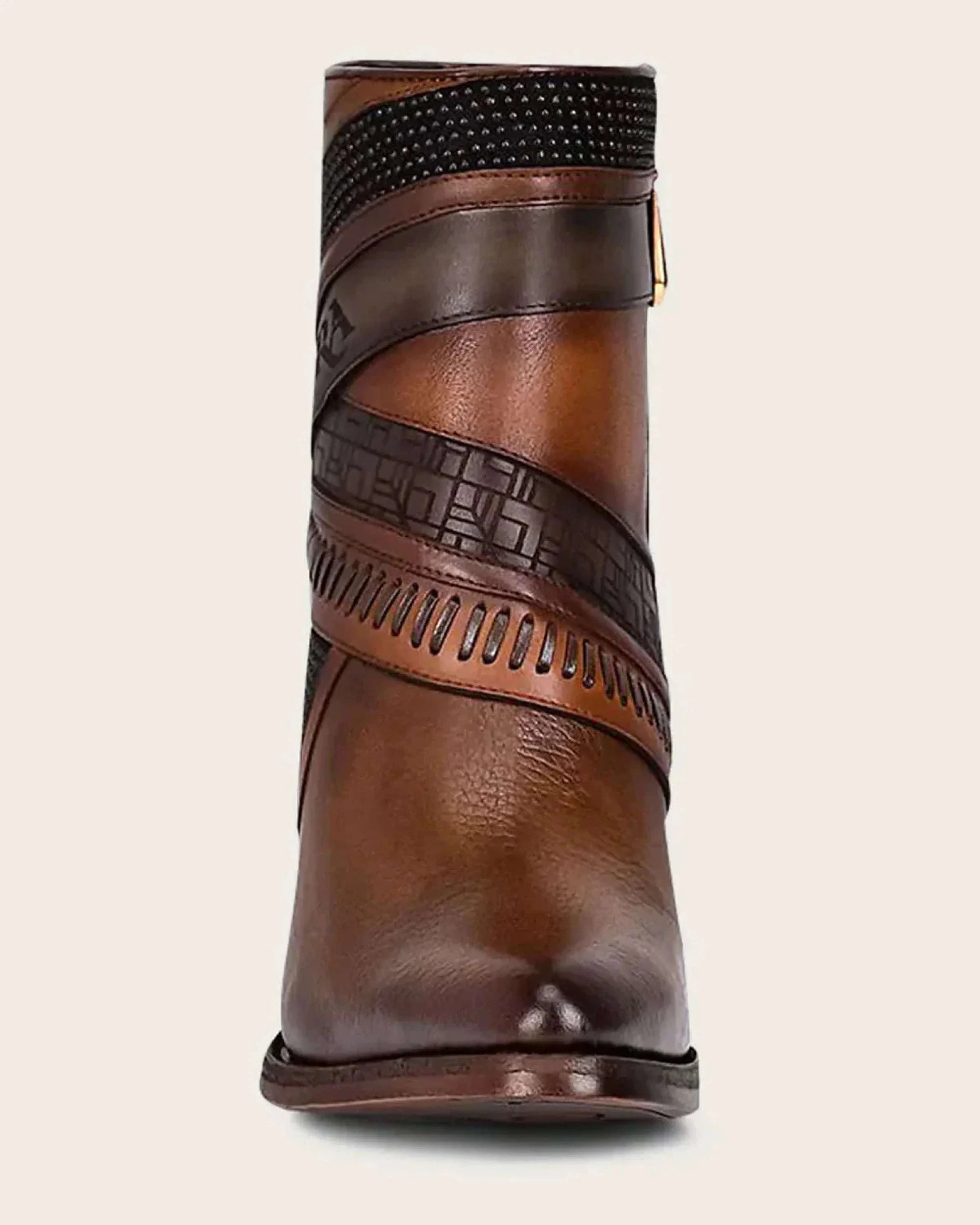 Botin Cuadra RES SANTANA MIEL LASER WOVEN ROUND TOE BOTAS MUJERES