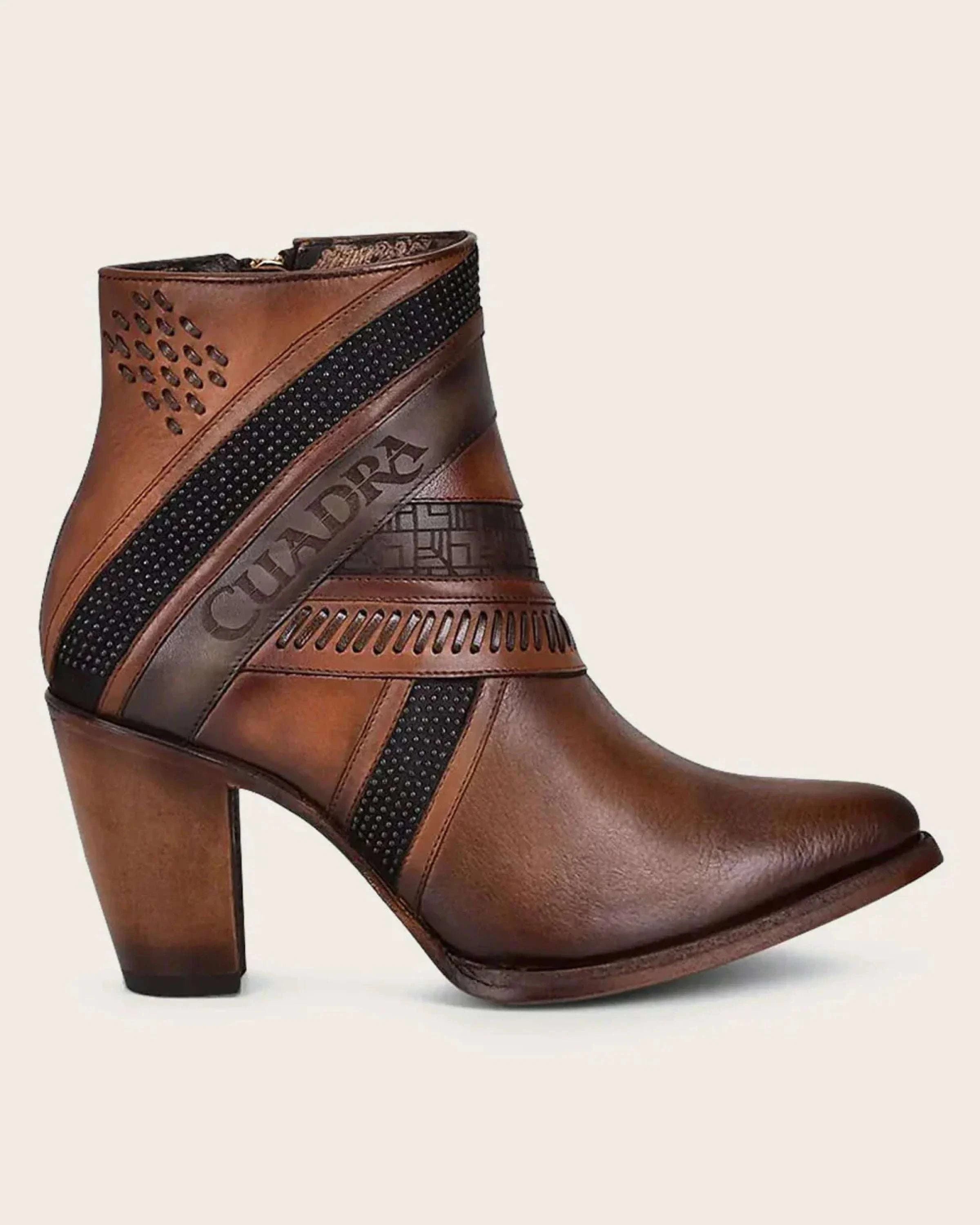 Botin Cuadra RES SANTANA MIEL LASER WOVEN ROUND TOE BOTAS MUJERES