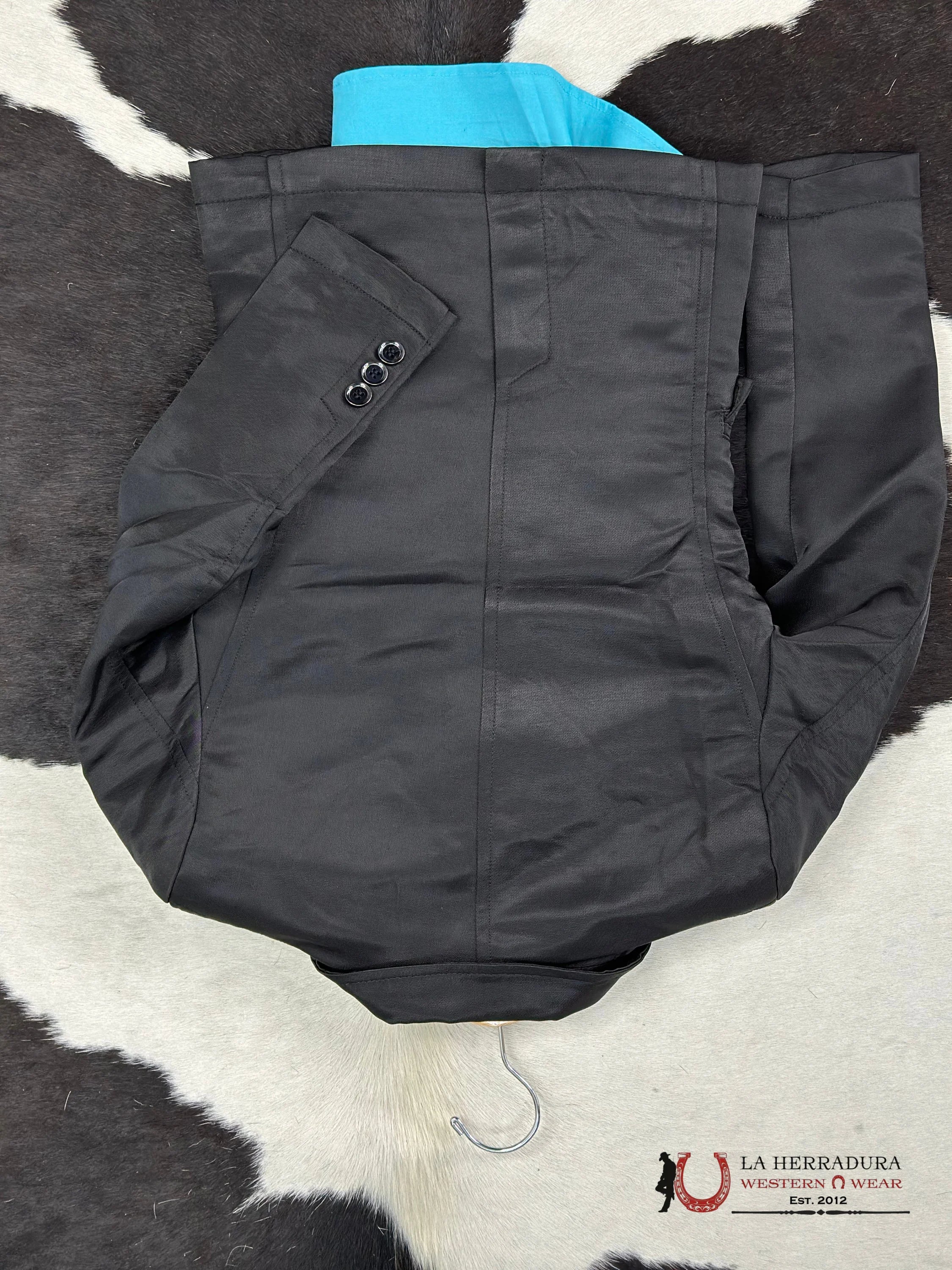 Boys Black Smooth Liso Blazer Niños