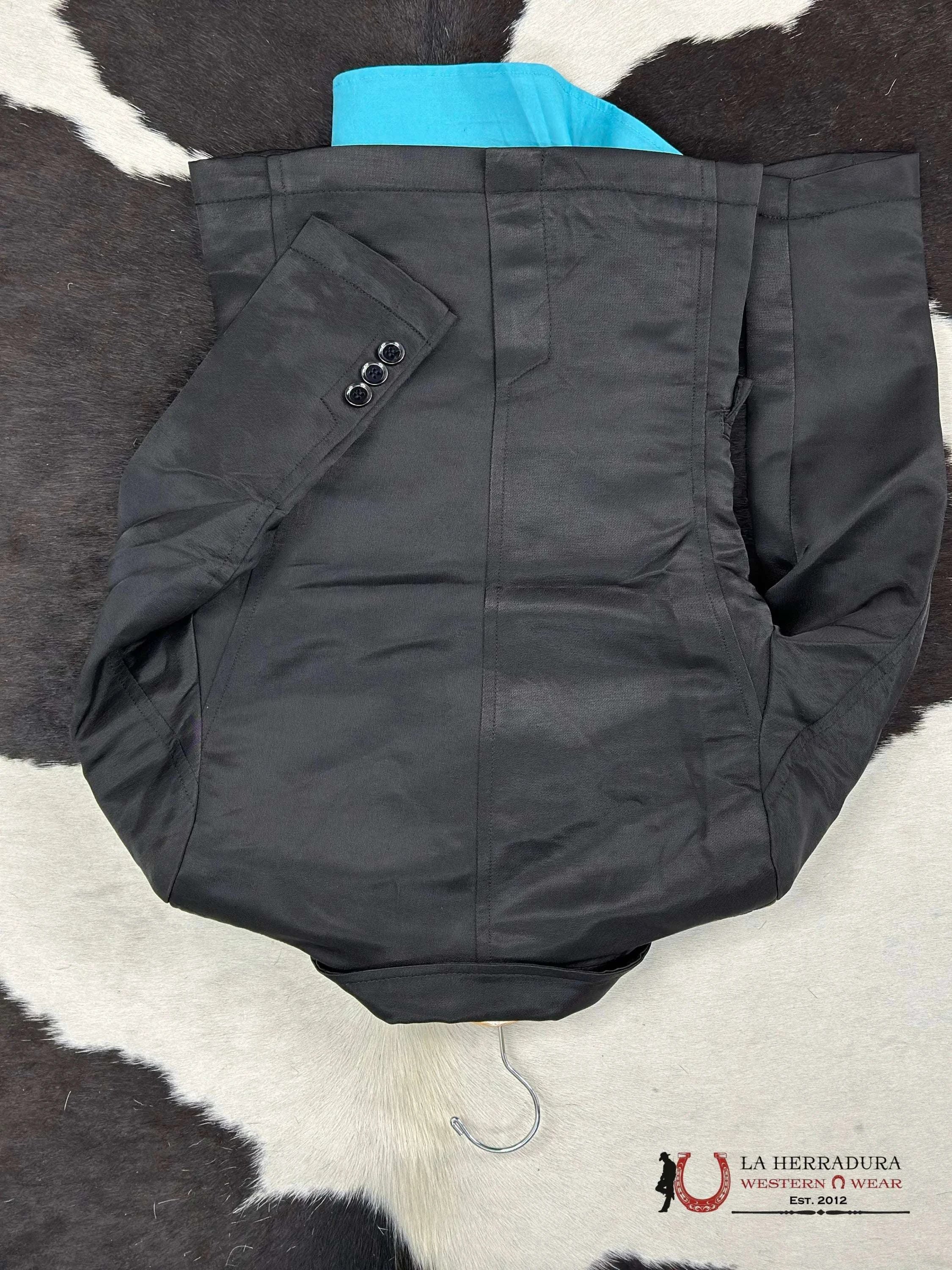 Boys Black Smooth Liso Blazer Niños