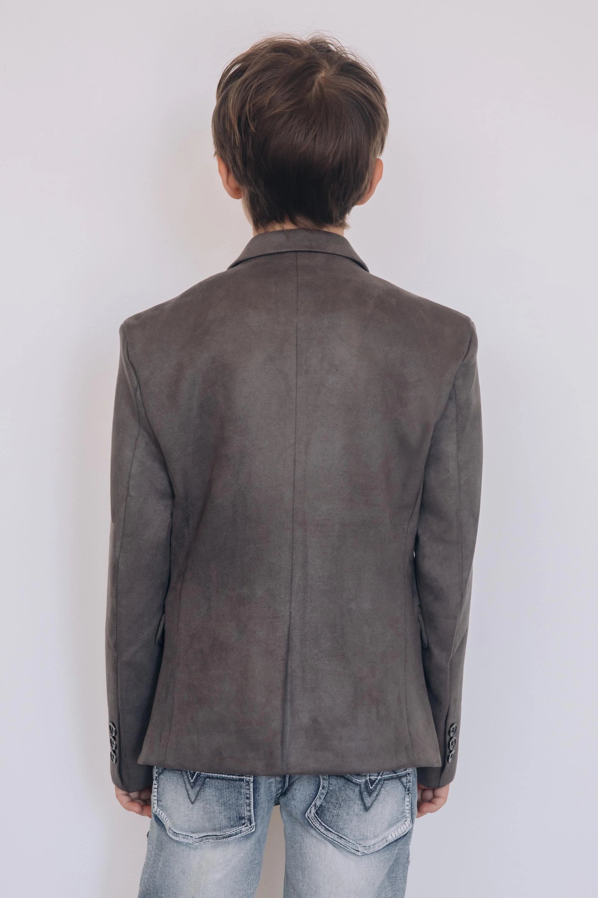 BOYS PLATINI GAMUZA GREY BLAZER- BLK8861