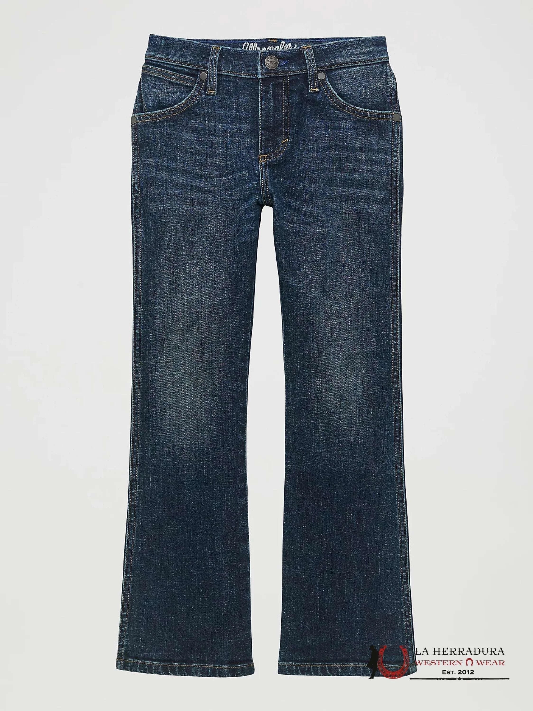 BOYS JEANS WRANGLER RETRO SLIM BOOT FITS OVER BOOTS 112365677 77BWZ NIÑOS